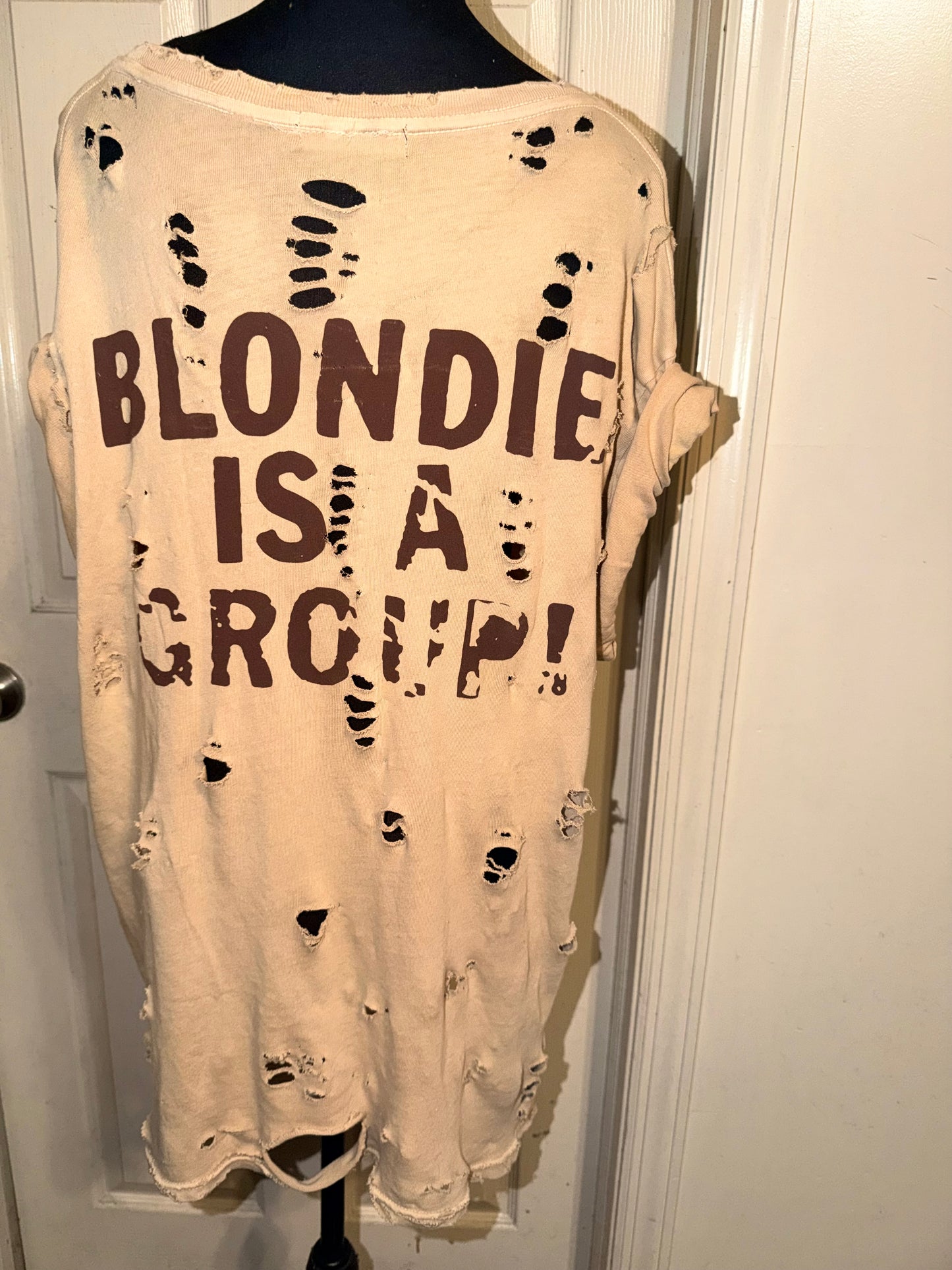 Blondie Double Sided Oversized Distressed Tee (as is)