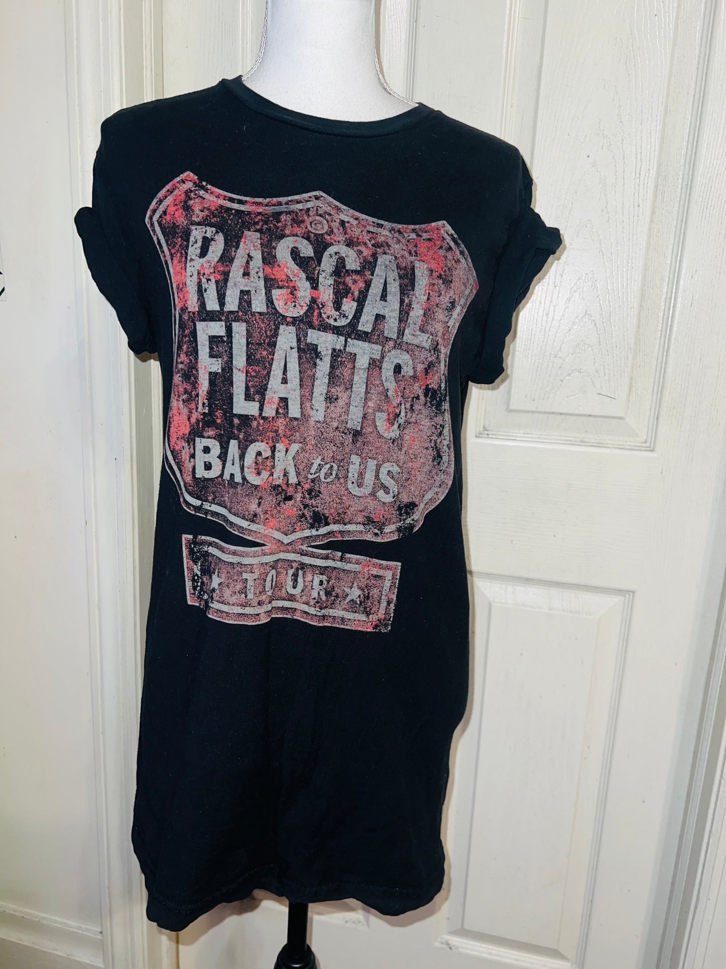 Rascal Flatts Double Sided Oversized Distressed Tee