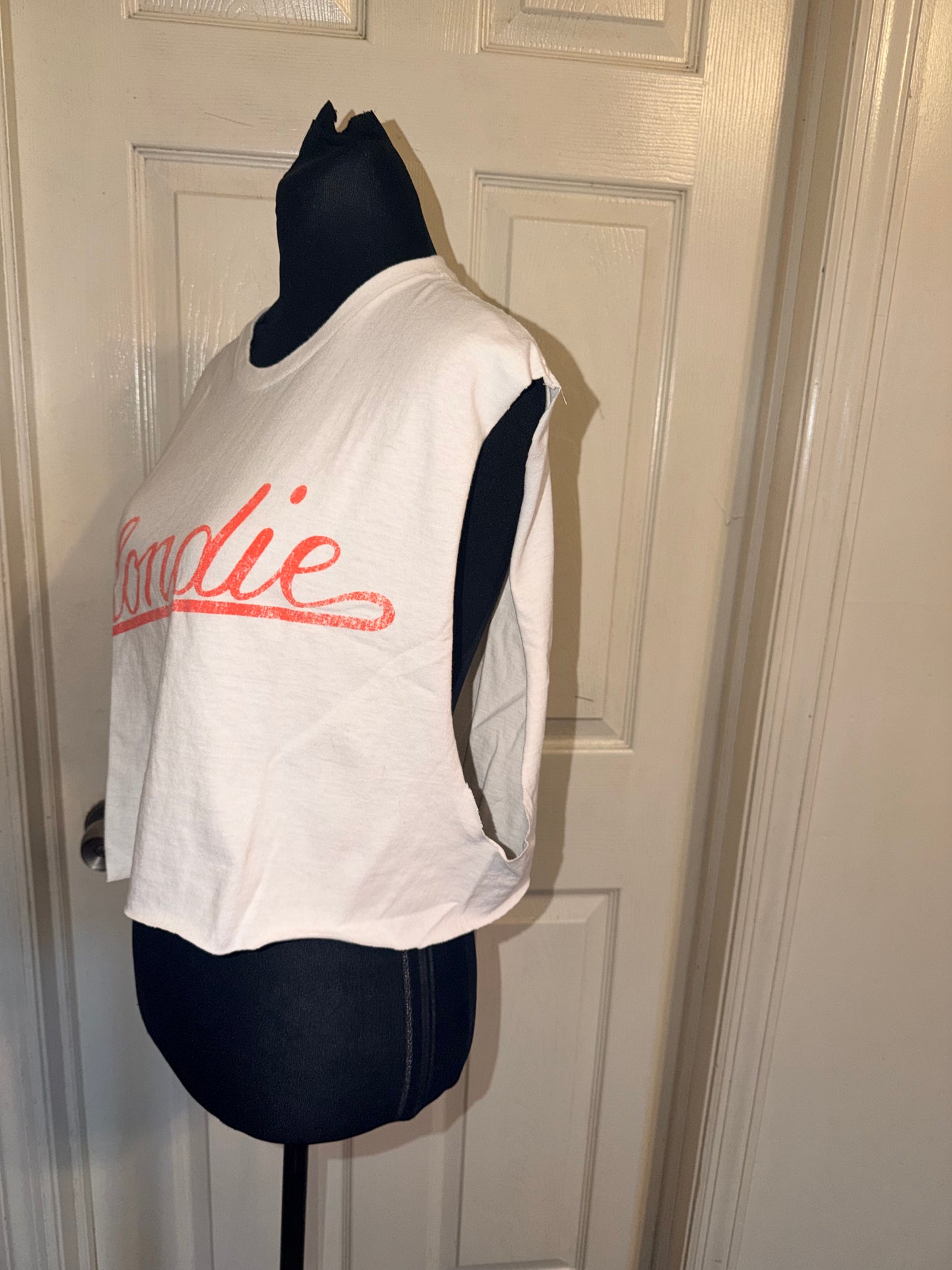 Blondie Oversized Distressed Cropped Tank