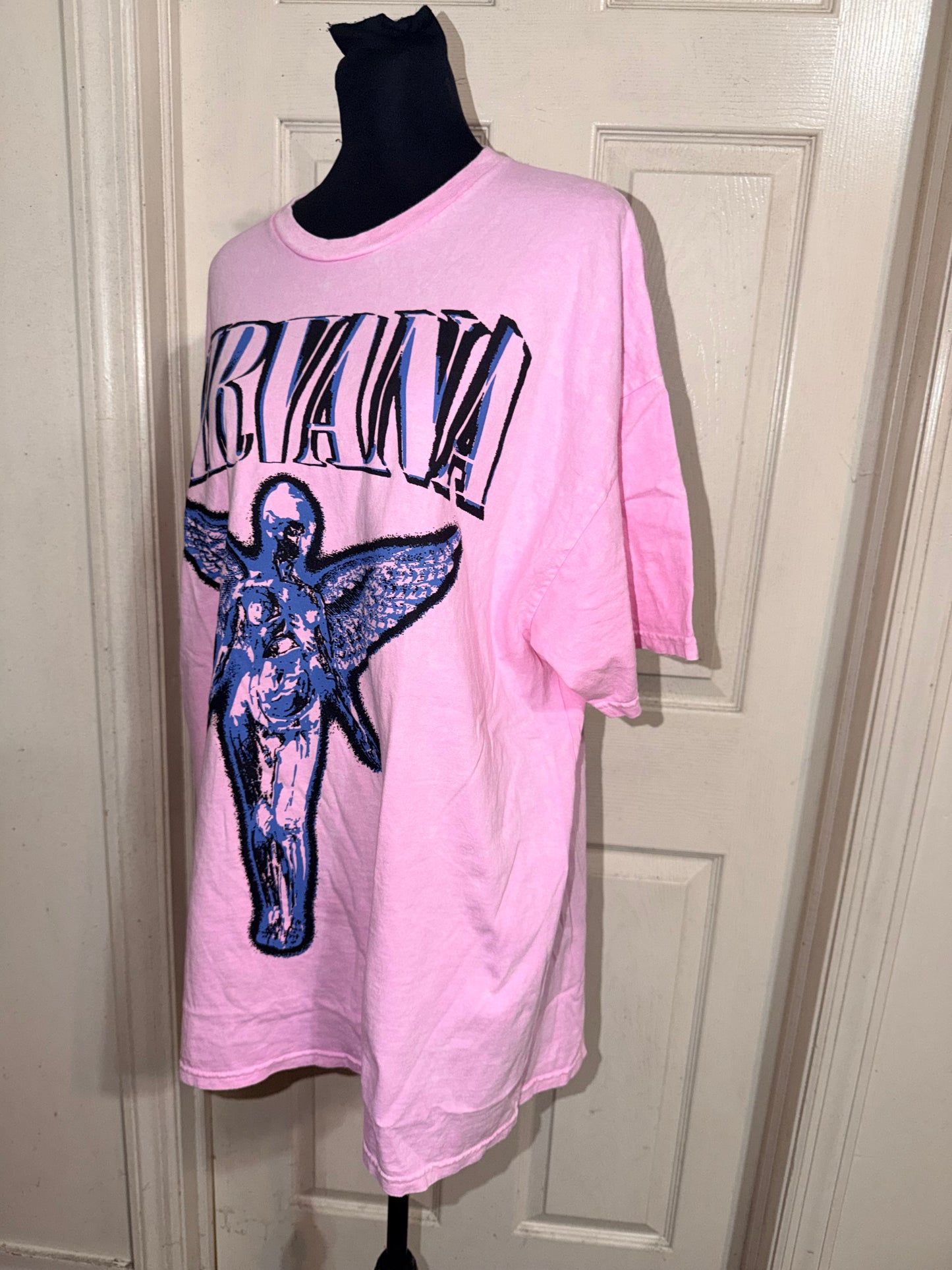 Nirvana Double Sided Oversized Distressed Tee