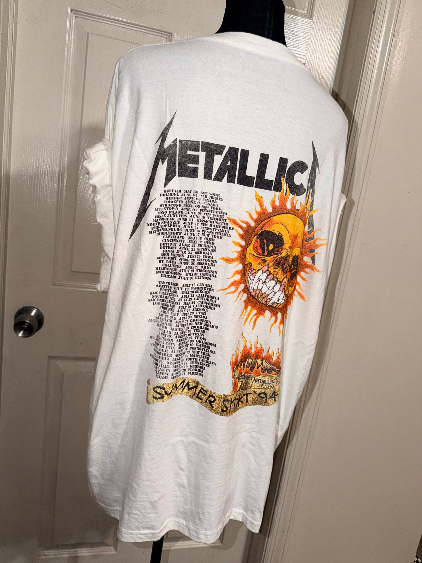 Metallica Double Sided Oversized Distressed Tee