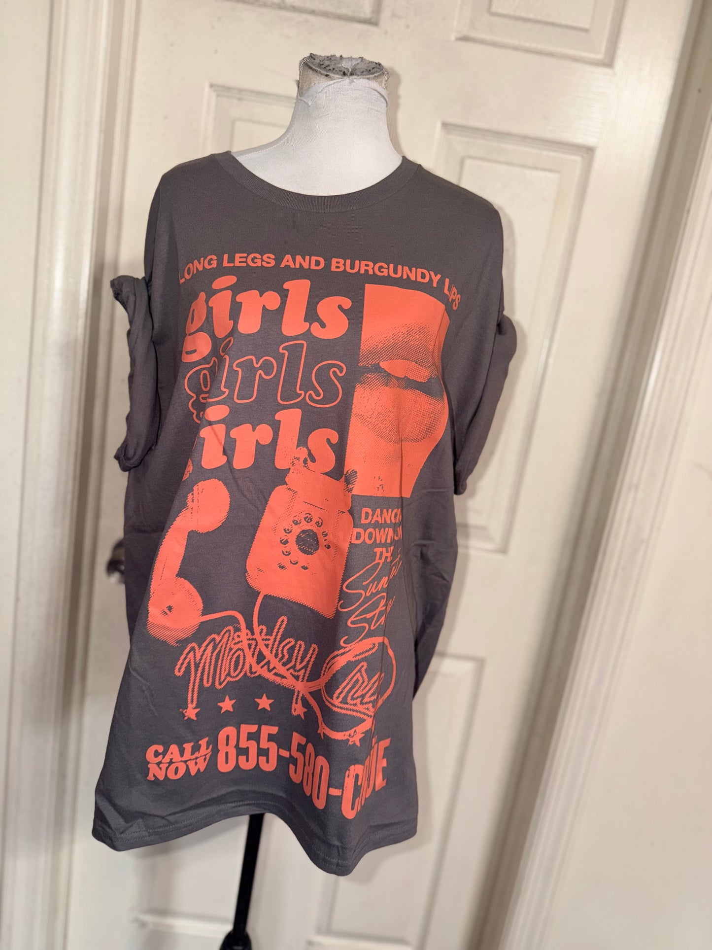 Motley Crue Oversized Distressed Tee