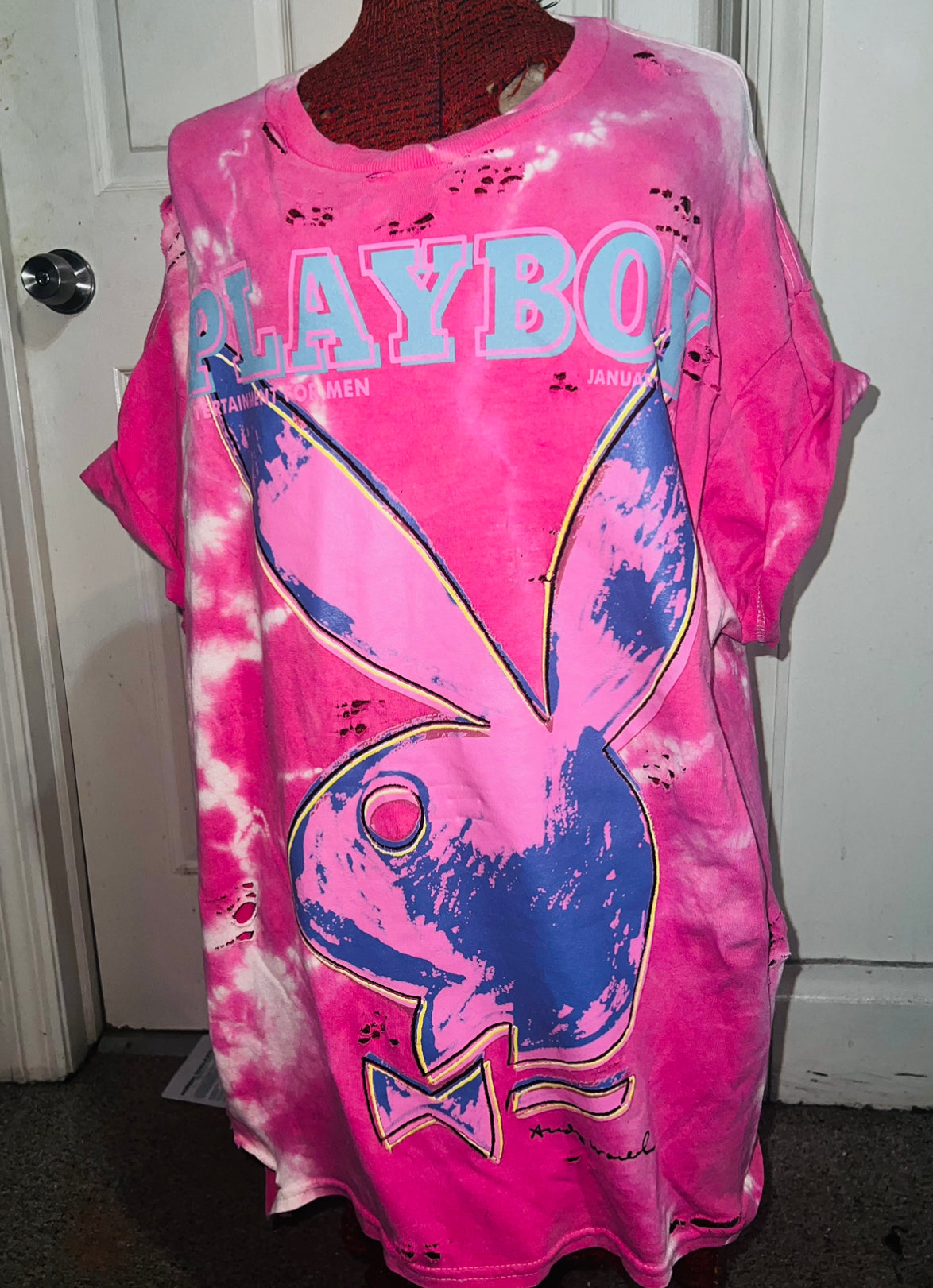 Playboy Andy Warhol Tie Dye Oversized Tee