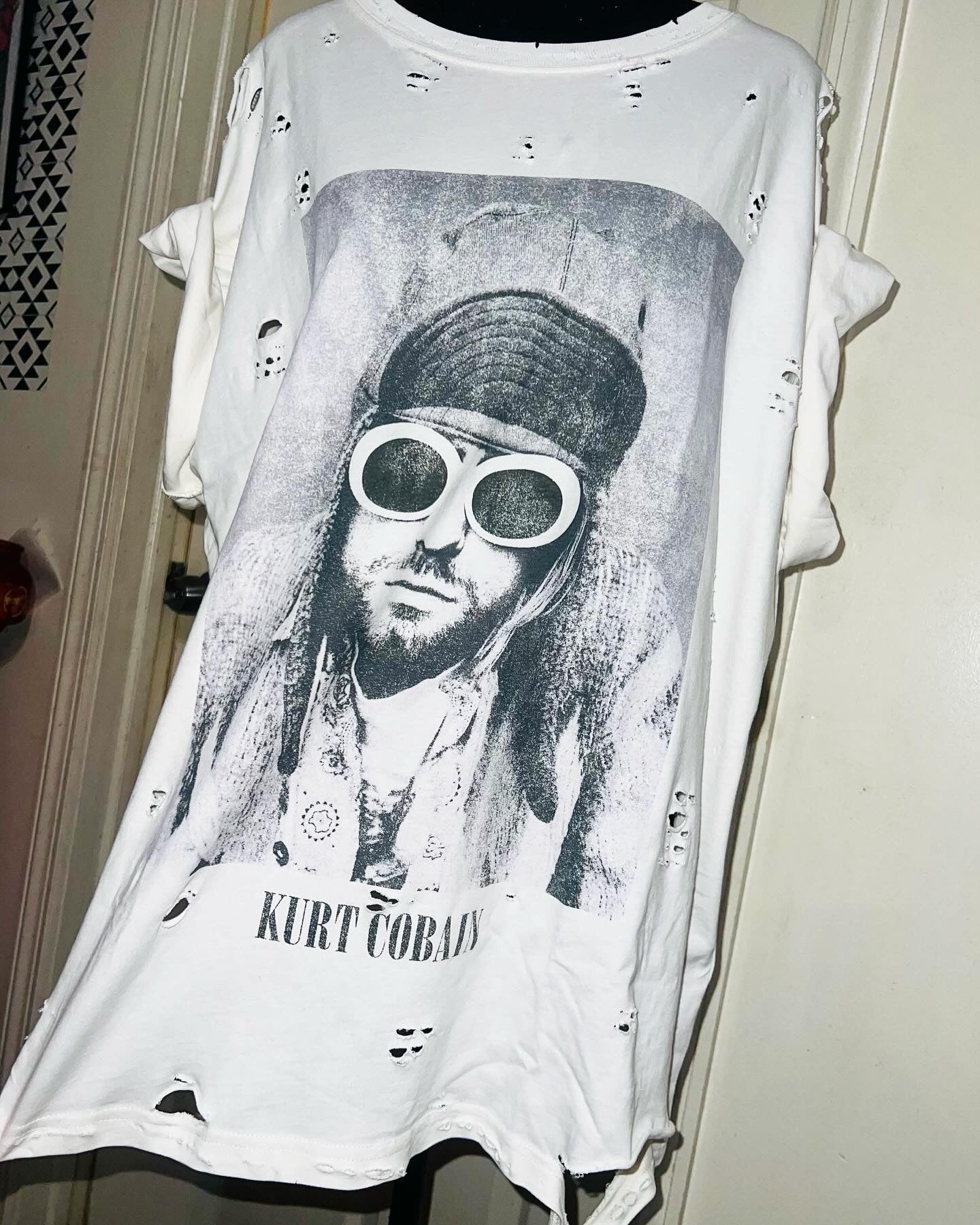 Kurt Cobain Oversized Distressed Tee