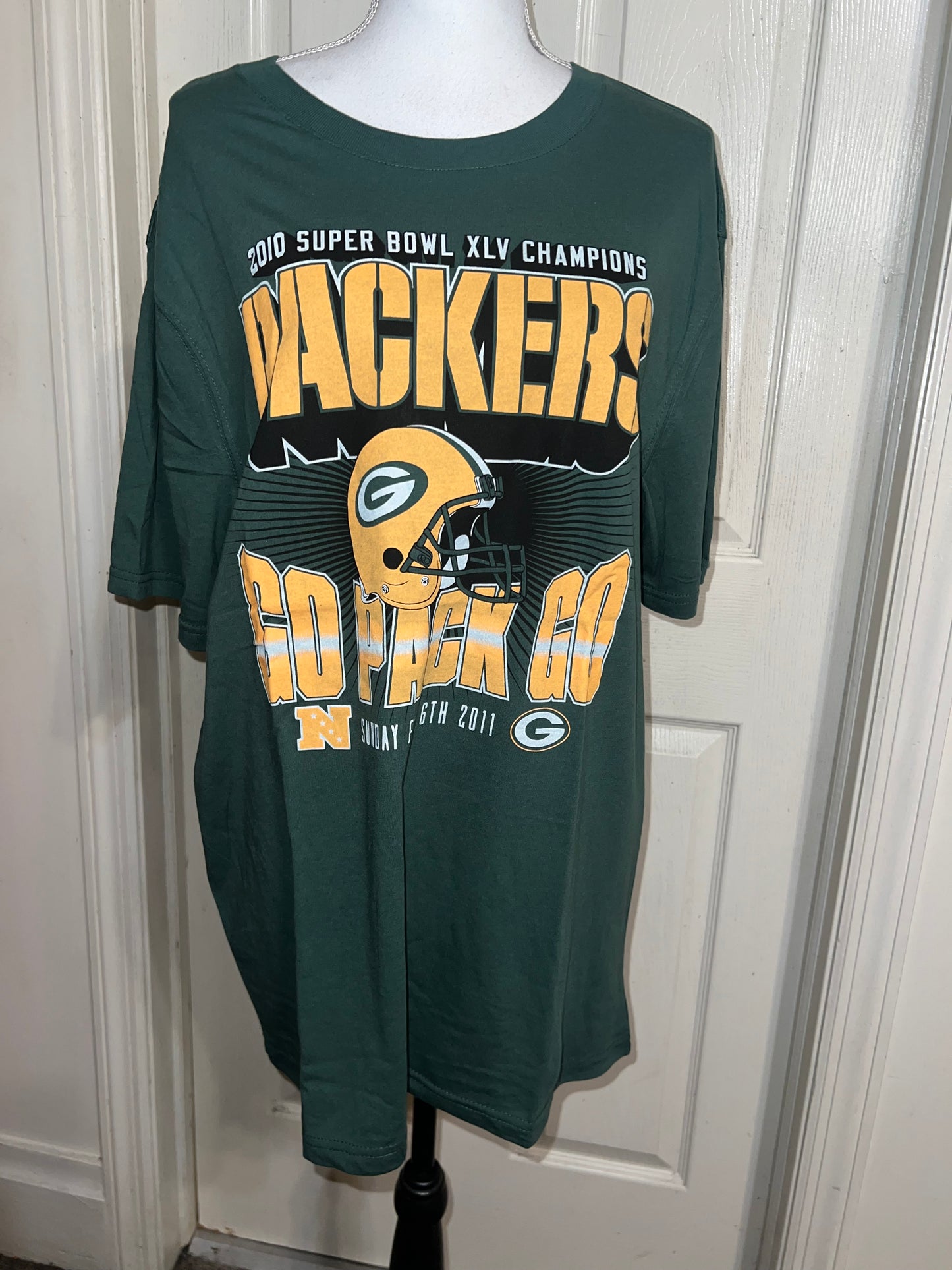 Green Bay Packers Oversized Distressed Tee