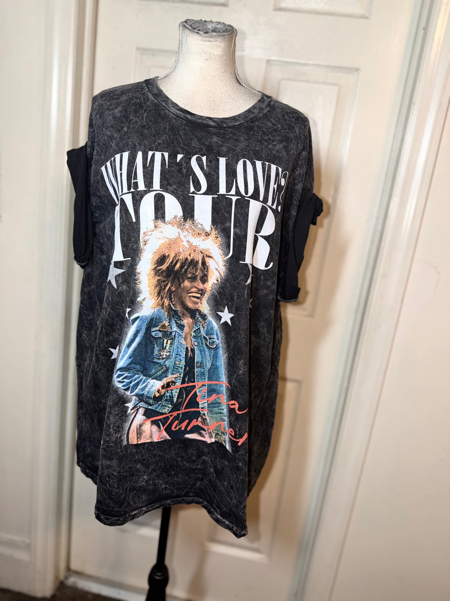Tina Turner Double Sided Oversized Distressed Tee