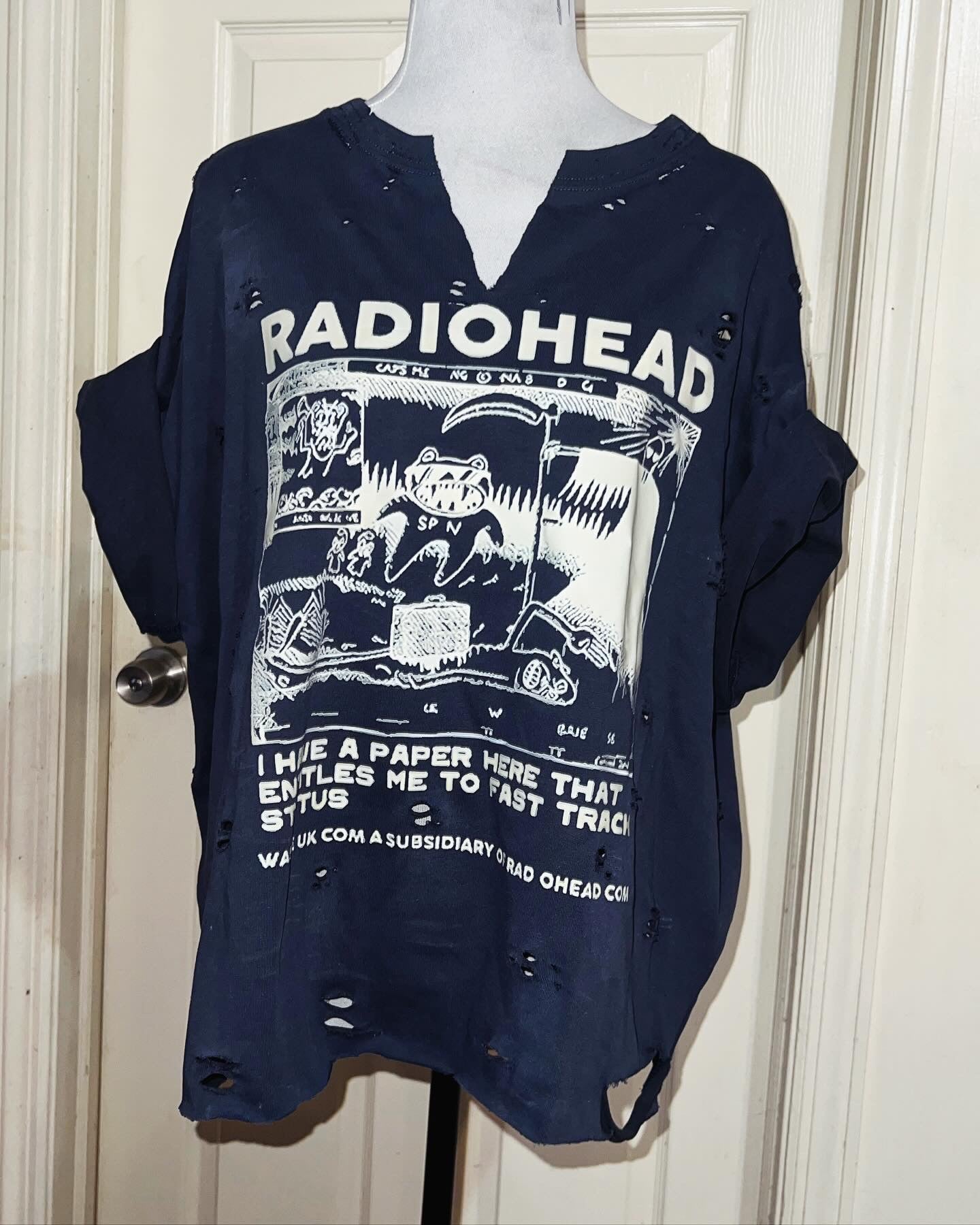 Radiohead Oversized Distressed Tee