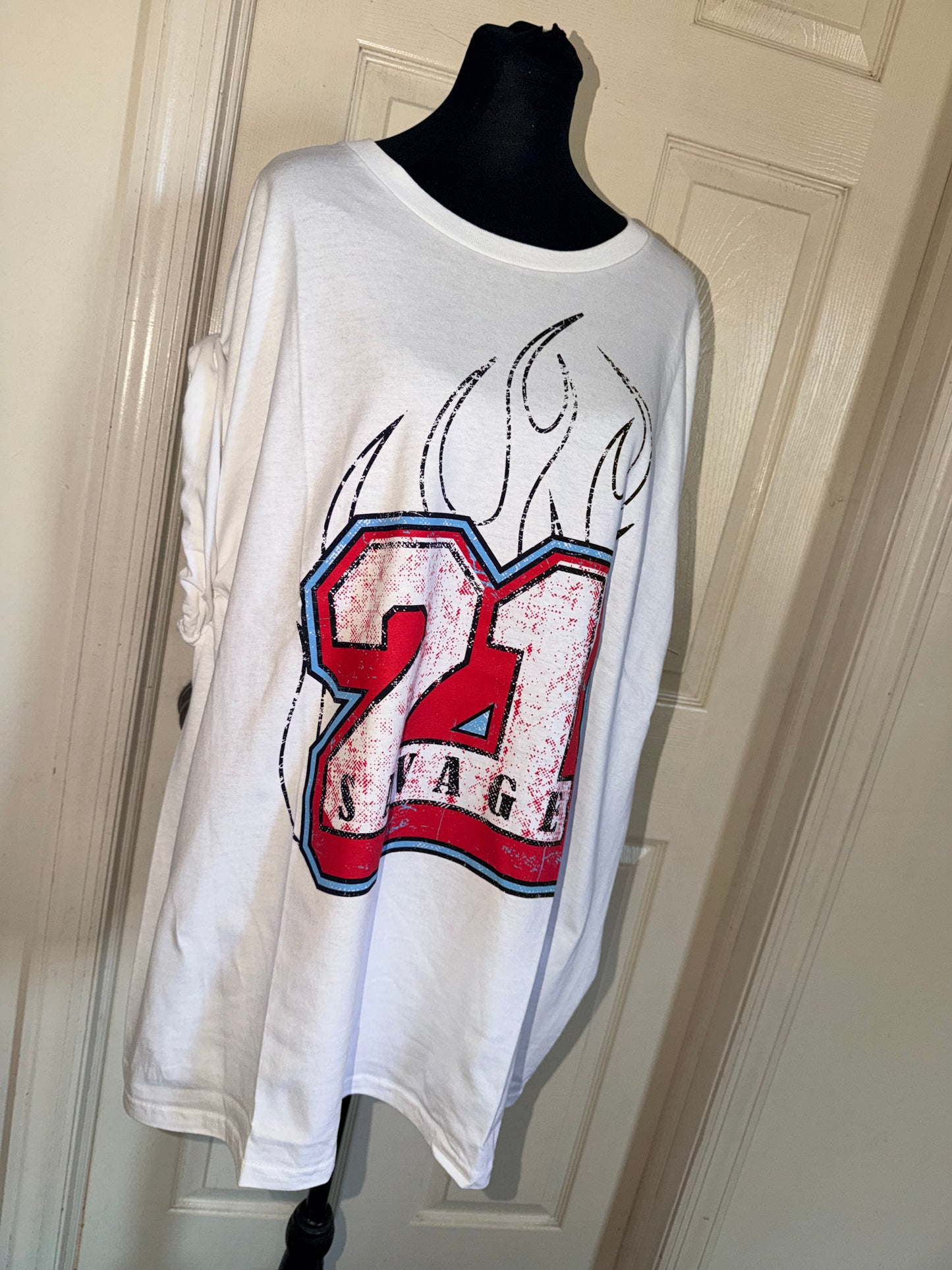 21 Savage Oversized Distressed Tee