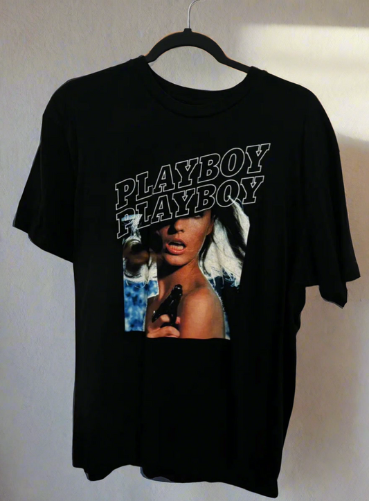 Playboy Oversized Distressed Tee