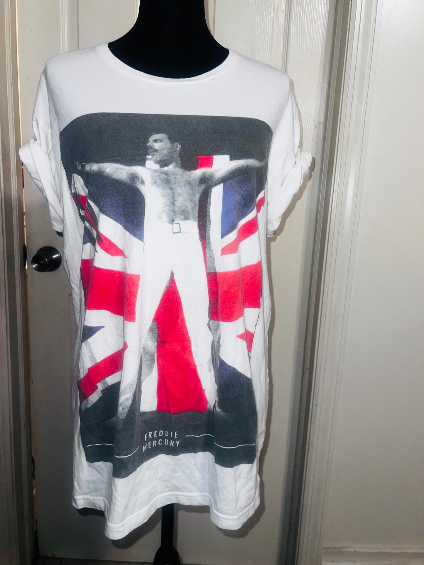 Freddie Mercury Oversized Distressed Vintage Tee