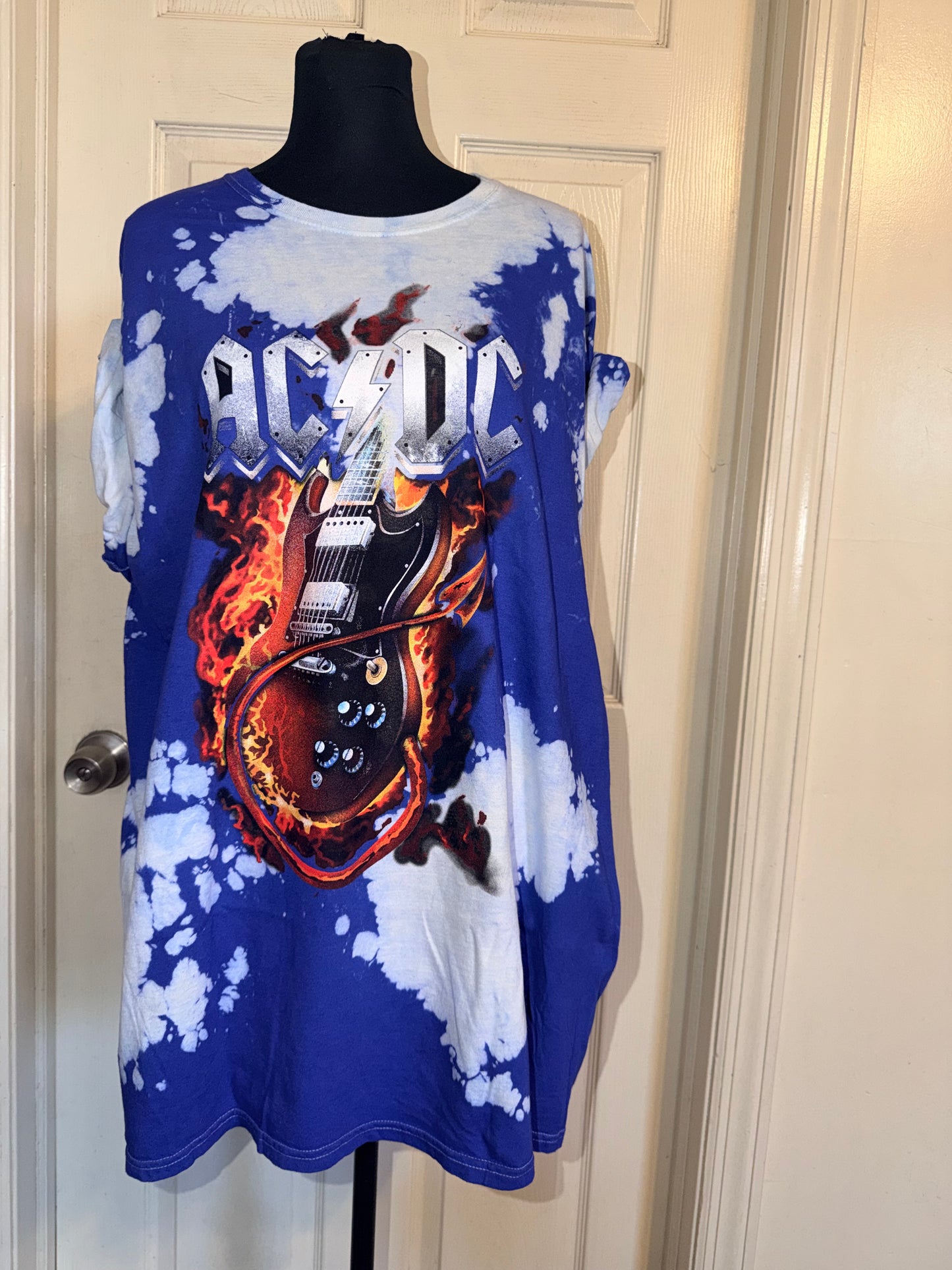 AC/DC Oversized Distressed Tee