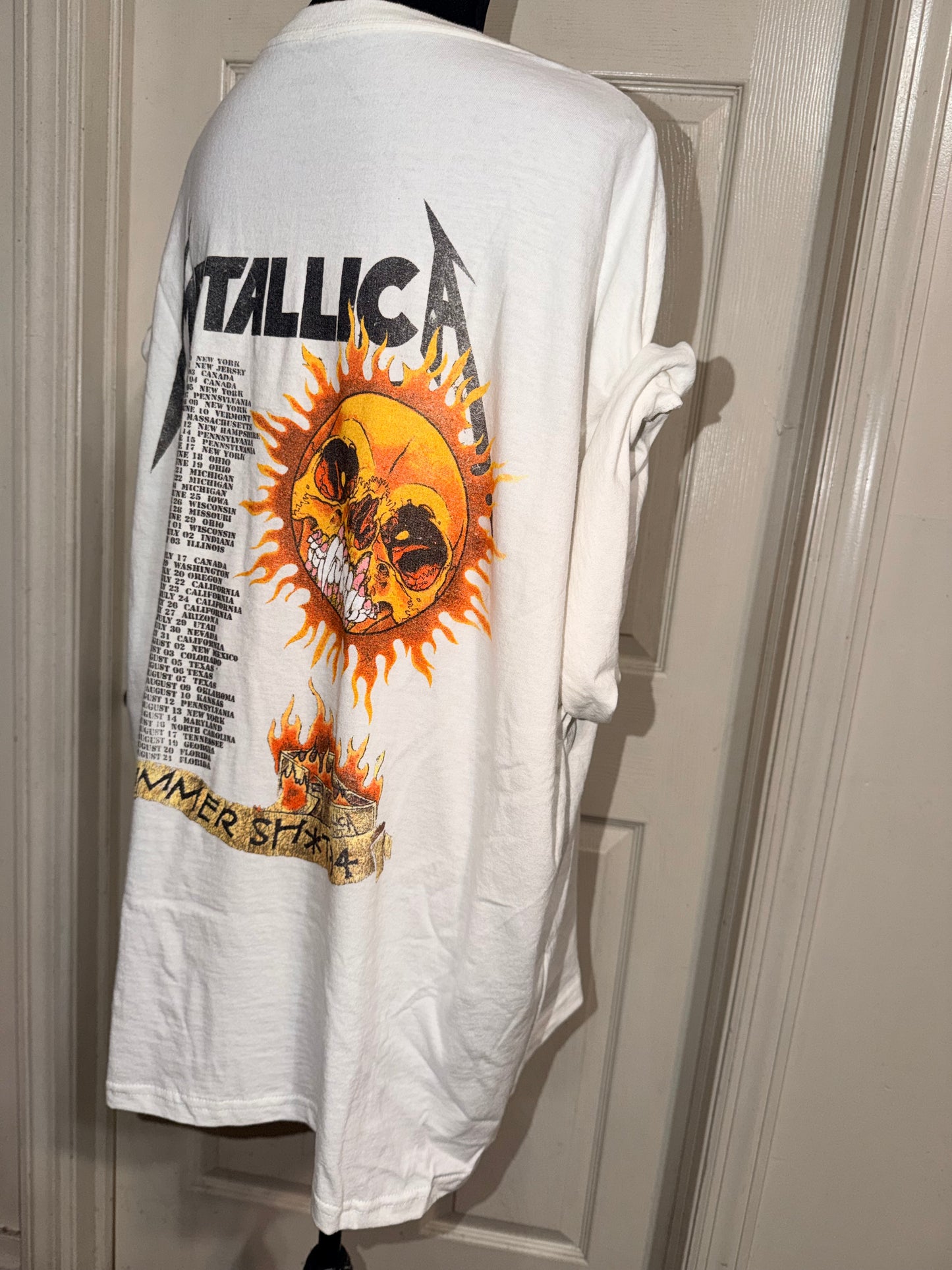 Metallica Double Sided Oversized Distressed Tee