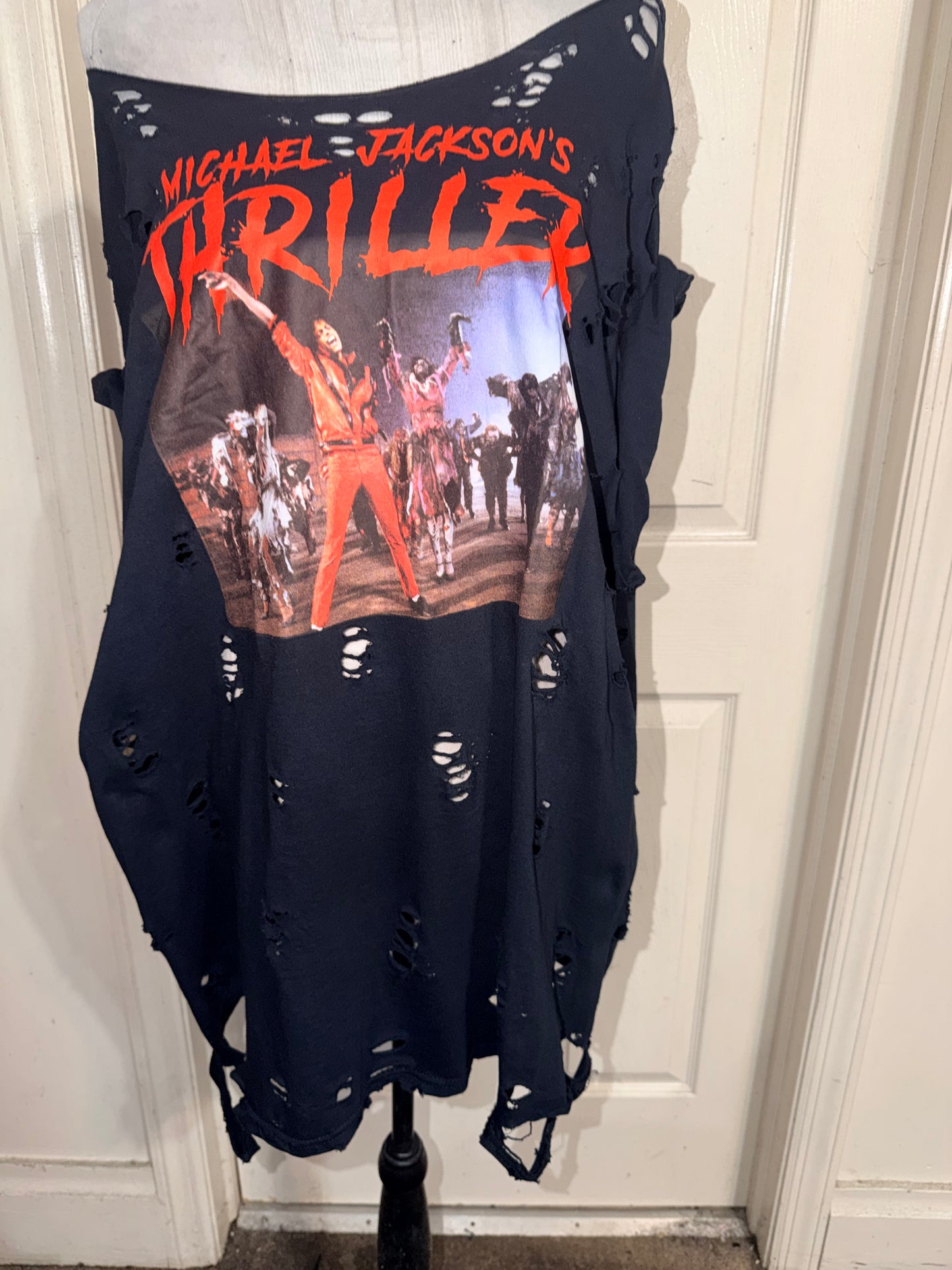 Michael Jackson Thriller Oversized Distressed Tee