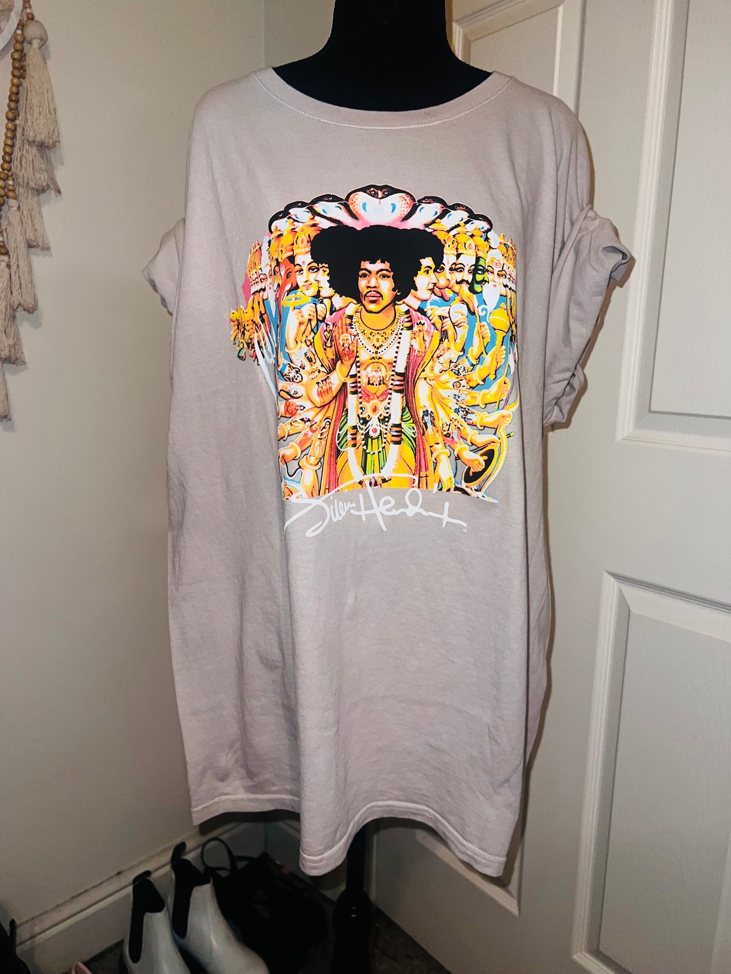 Jimi Hendrix Oversized Distressed Tee