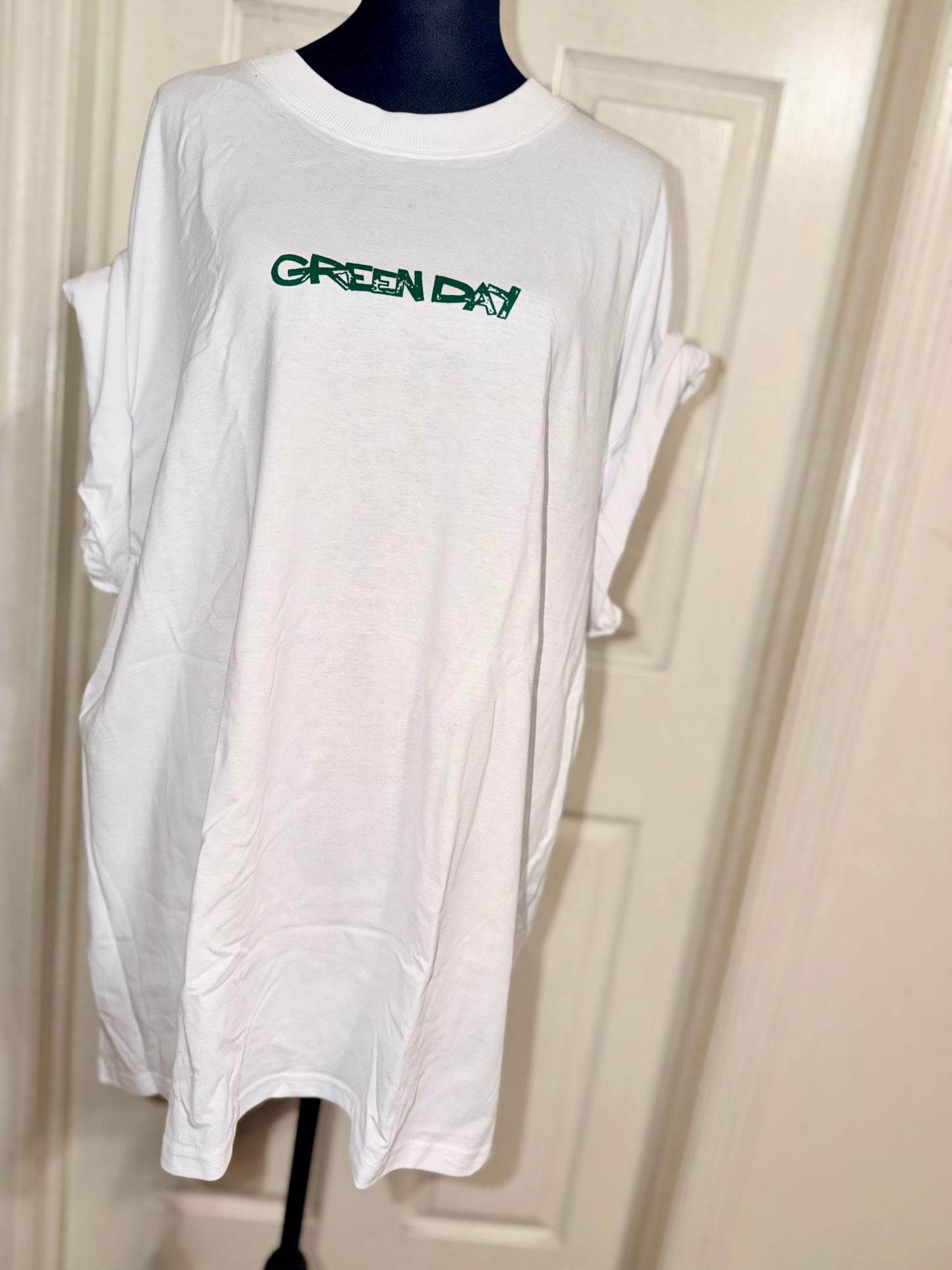 Green Day Double Sided Oversized Distressed Tee