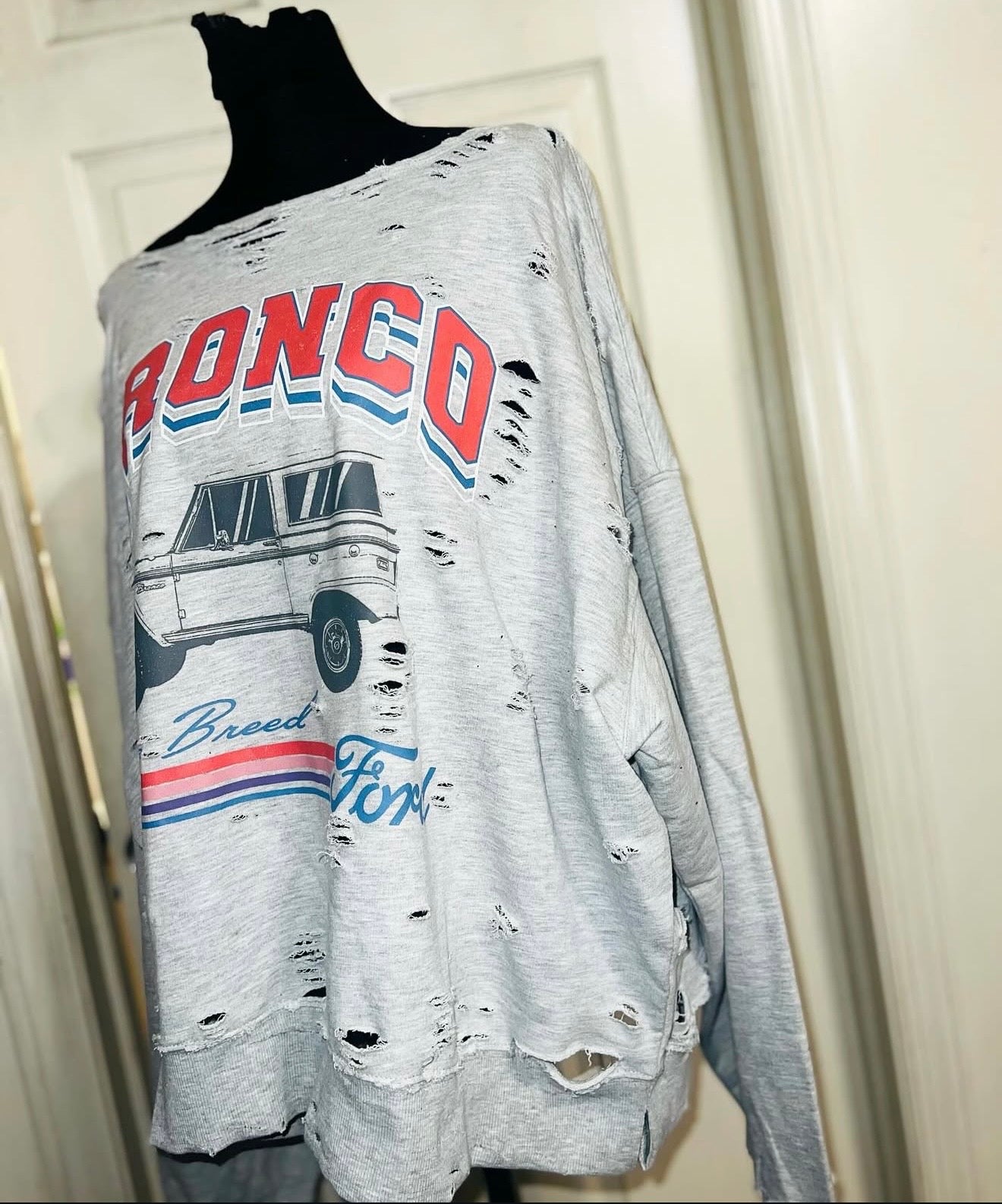 Ford Bronco Oversized Distressed Sweatshirt