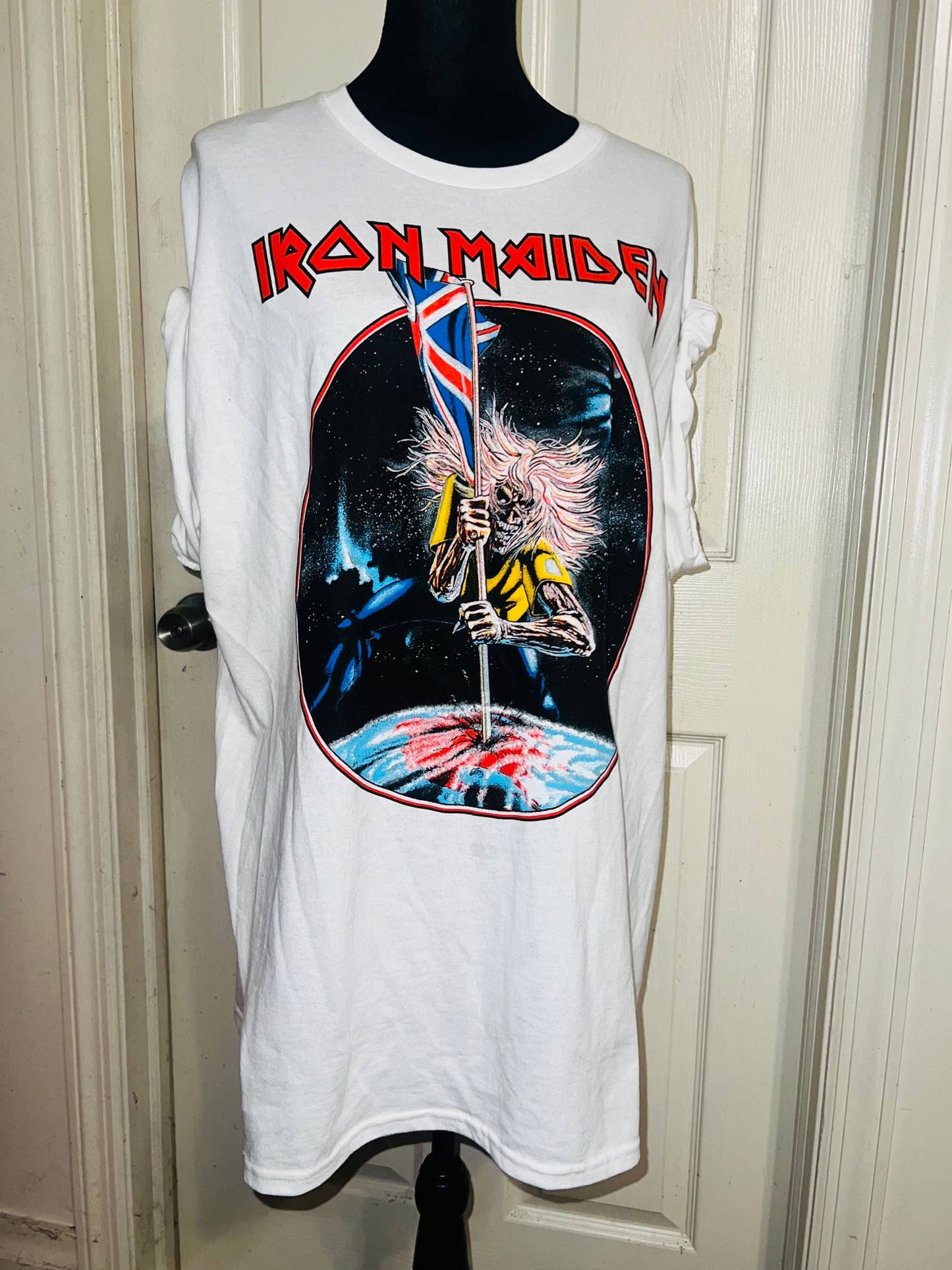 Iron Maiden Double Sided Oversized Distressed Tee