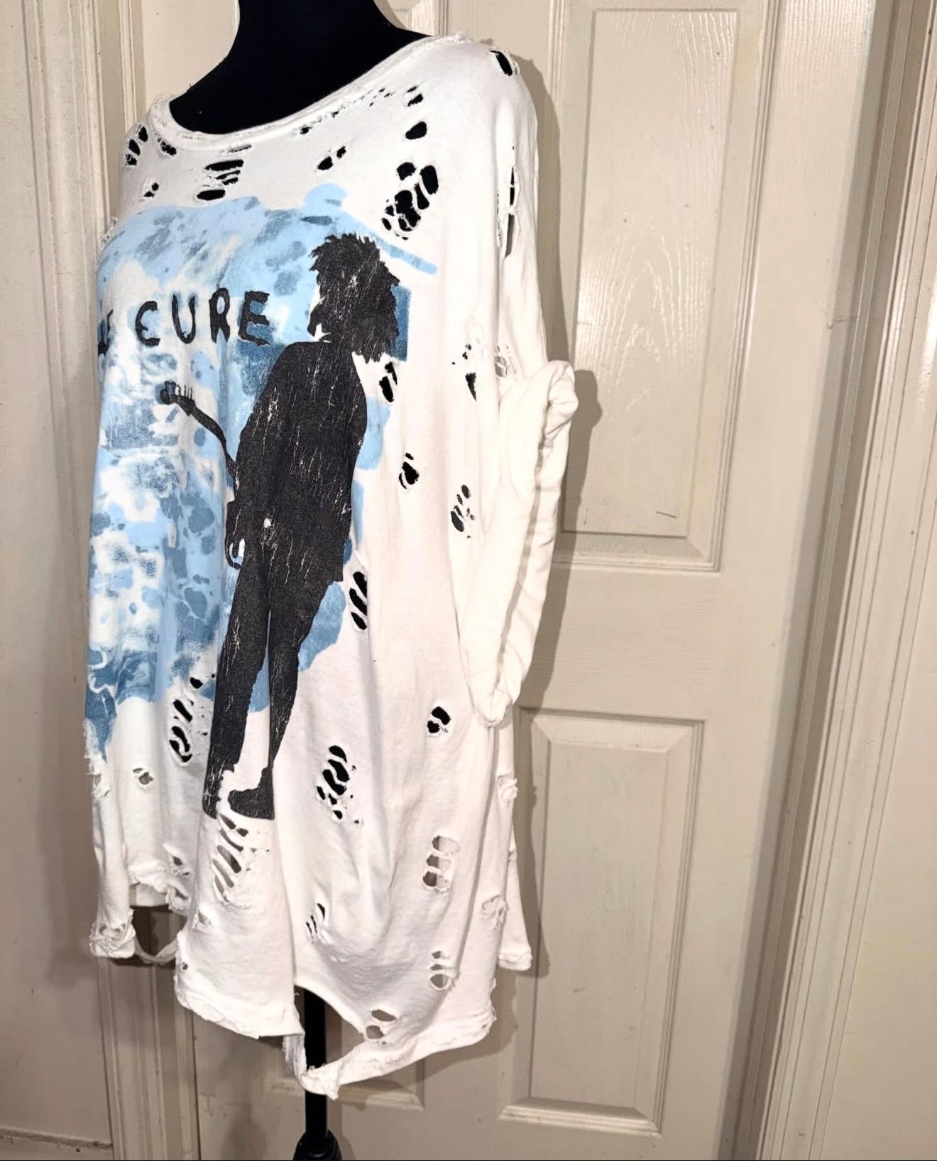 The Cure Double Sided Oversized Distressed Tee