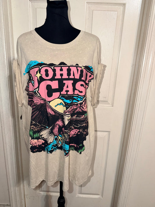 Johnny Cash Double Sided Oversized Distressed Tee
