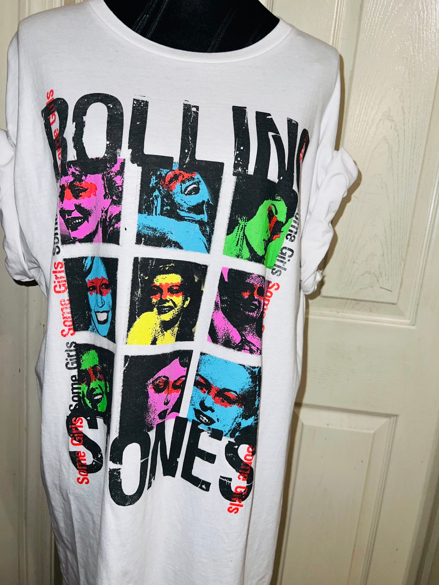 Rolling Stones “Some Girls” Distressed Oversized Tee