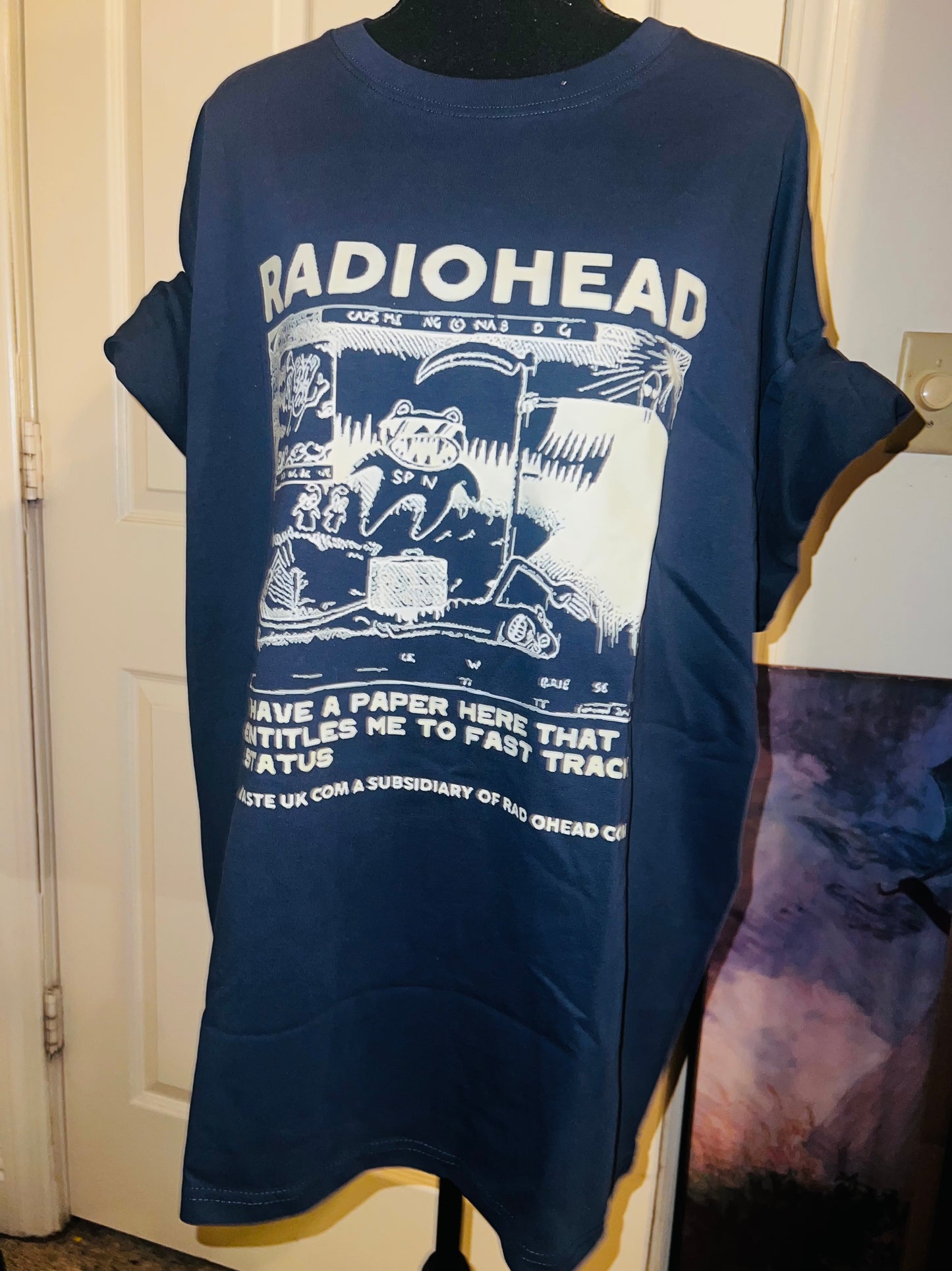 Radiohead Oversized Distressed Tee