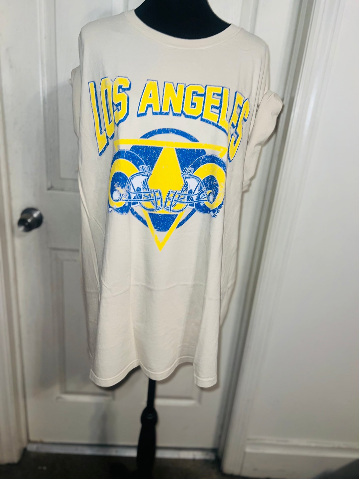 Los Angeles Chargers Oversized Distressed Tee