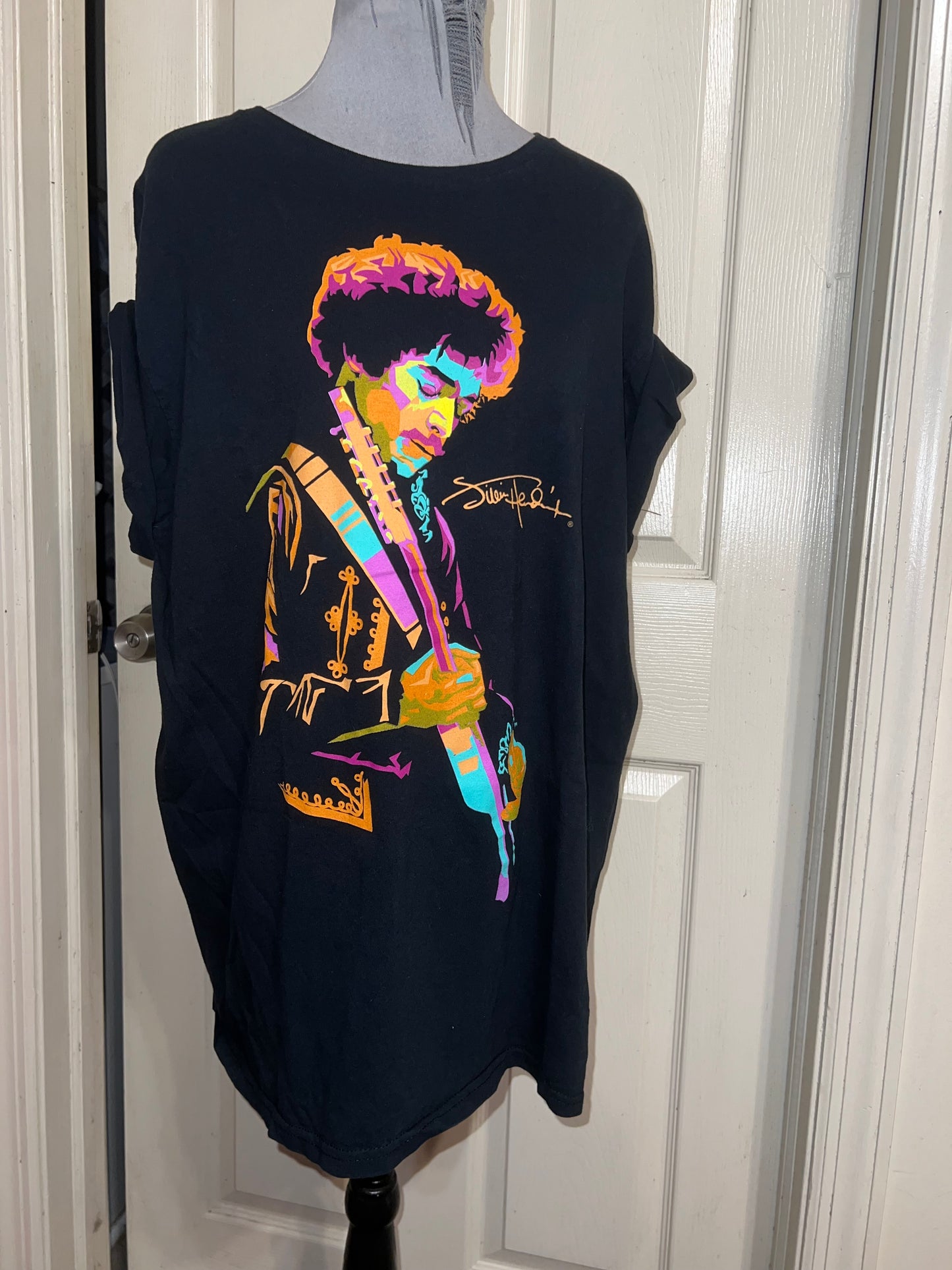 Jimi Hendrix Distressed Oversized Tee