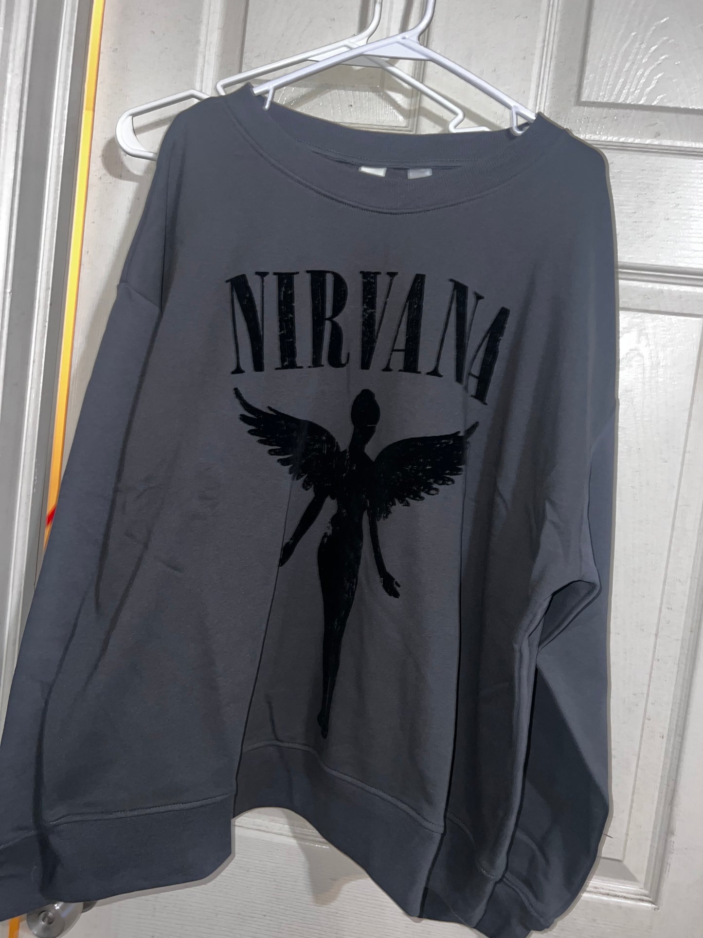Nirvana Oversized Distressed Sweatshirt