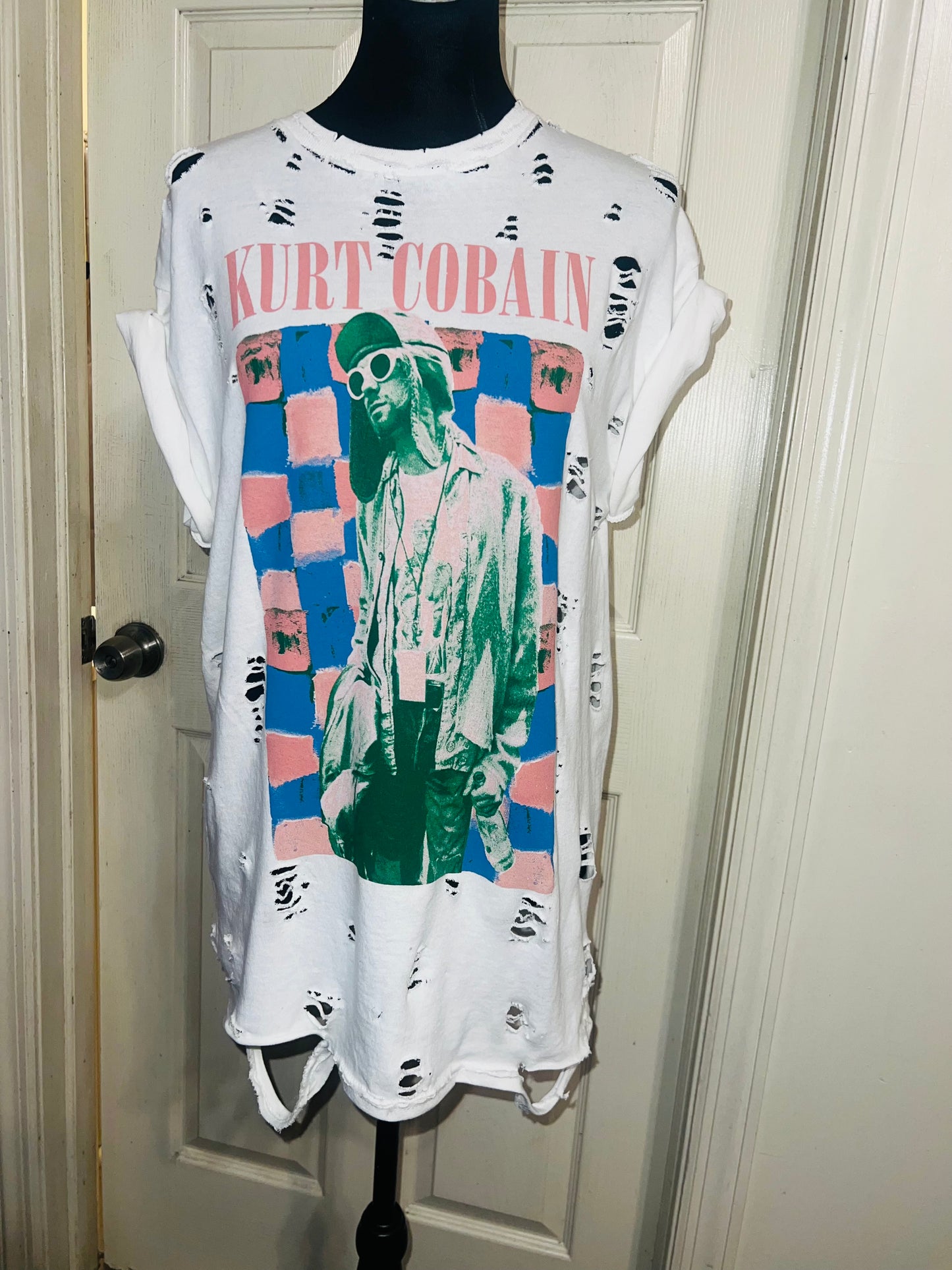 Kurt Cobain Oversized Distressed Tee