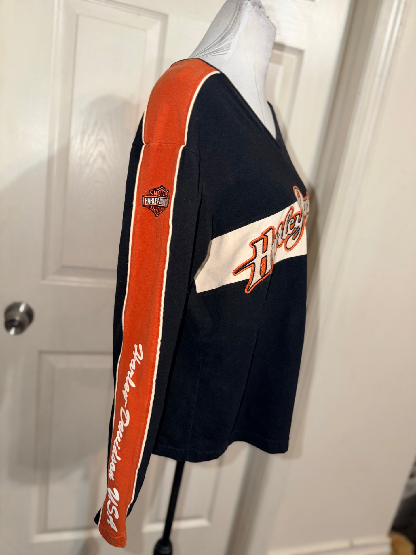 Harley Davidson Double Sided Oversized Long Sleeve Jersey Shirt