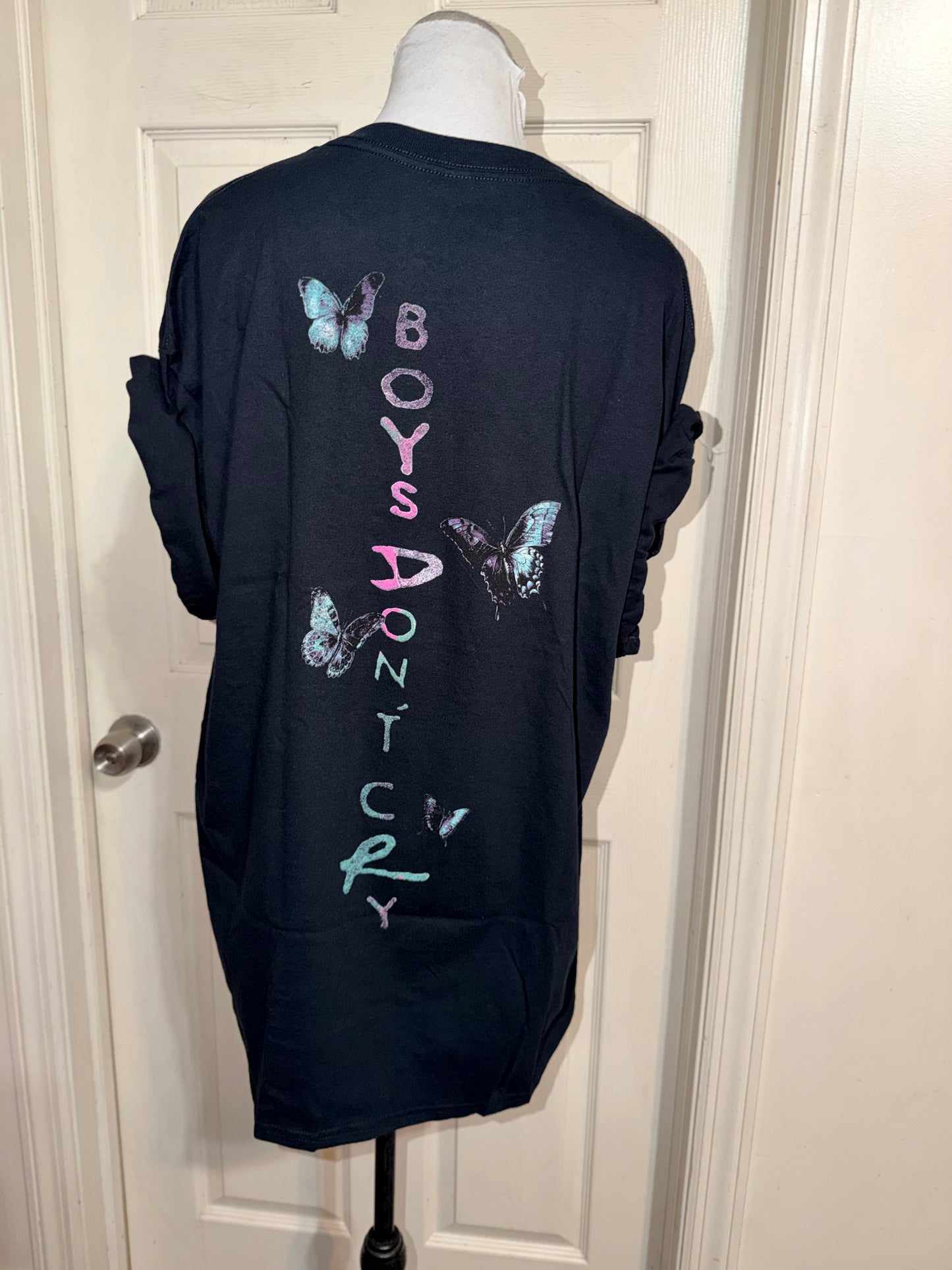 The Cure Double Sided Oversized Distressed Tee