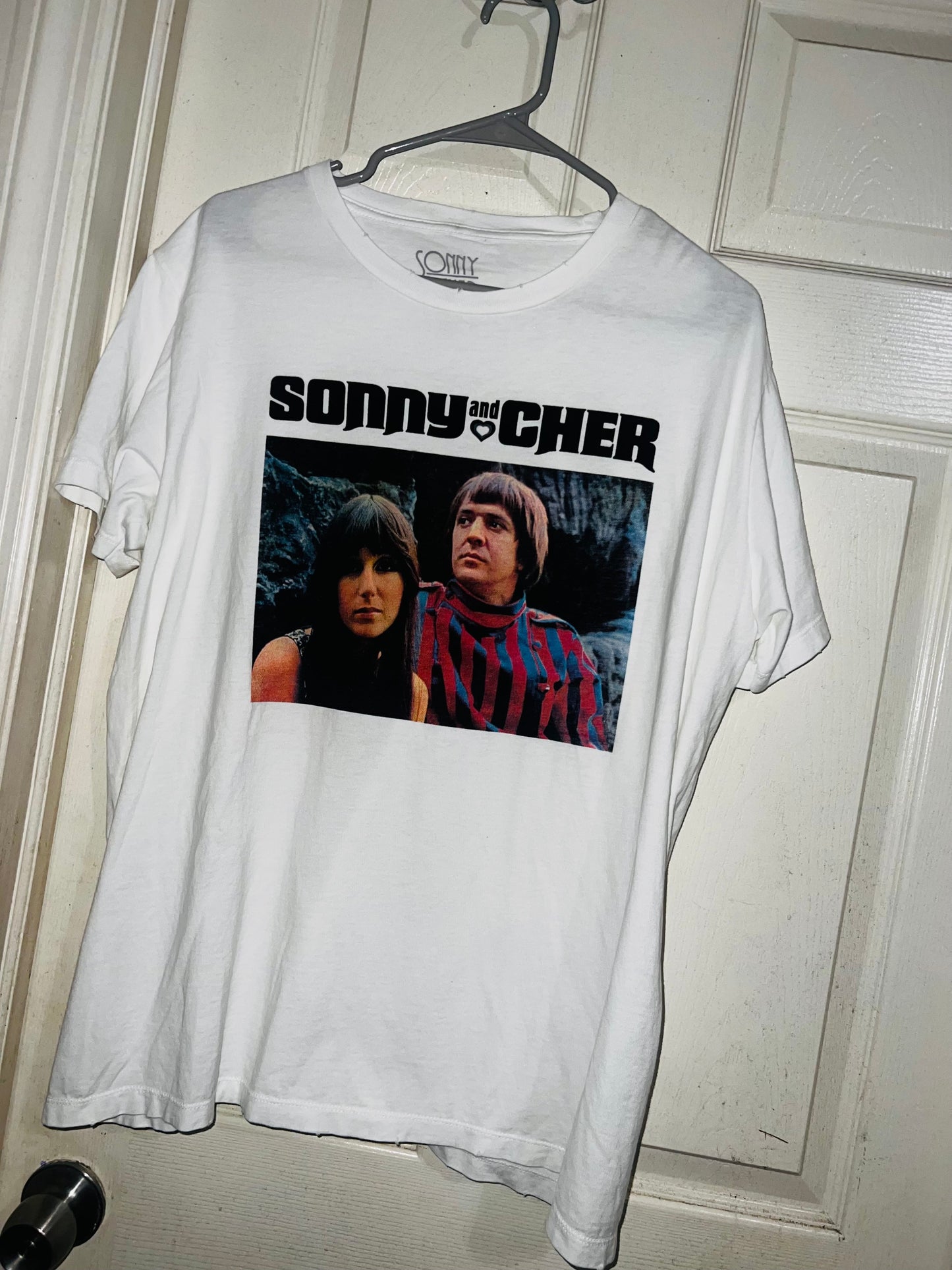 Sonny and Cher Oversized Distressed Tee