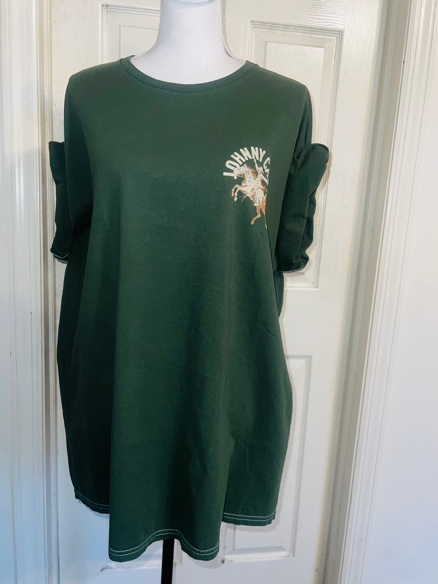 Johnny Cash Double Sided Oversized Diatressed Tee