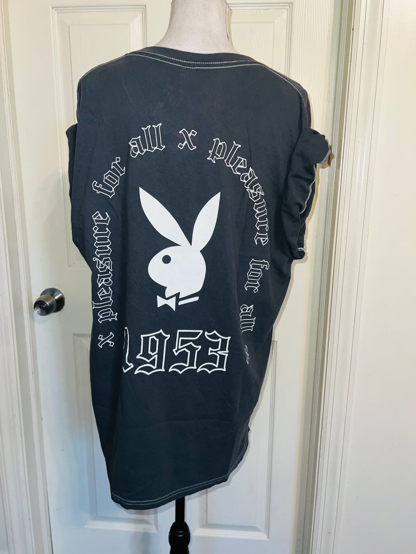 Playboy Double Sided Oversized Distressed Tee