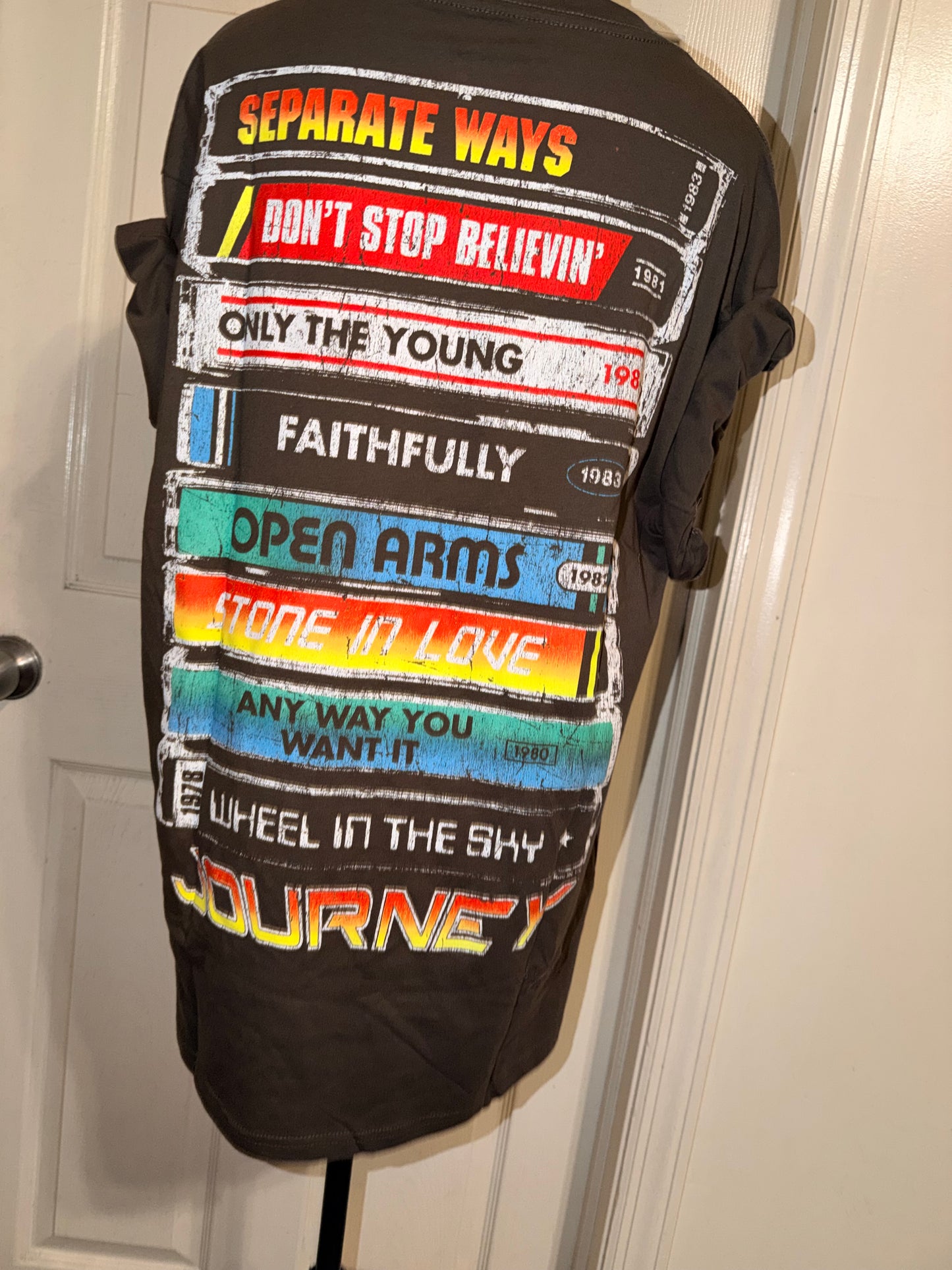 Journey Double Sided Oversized Distressed Tee