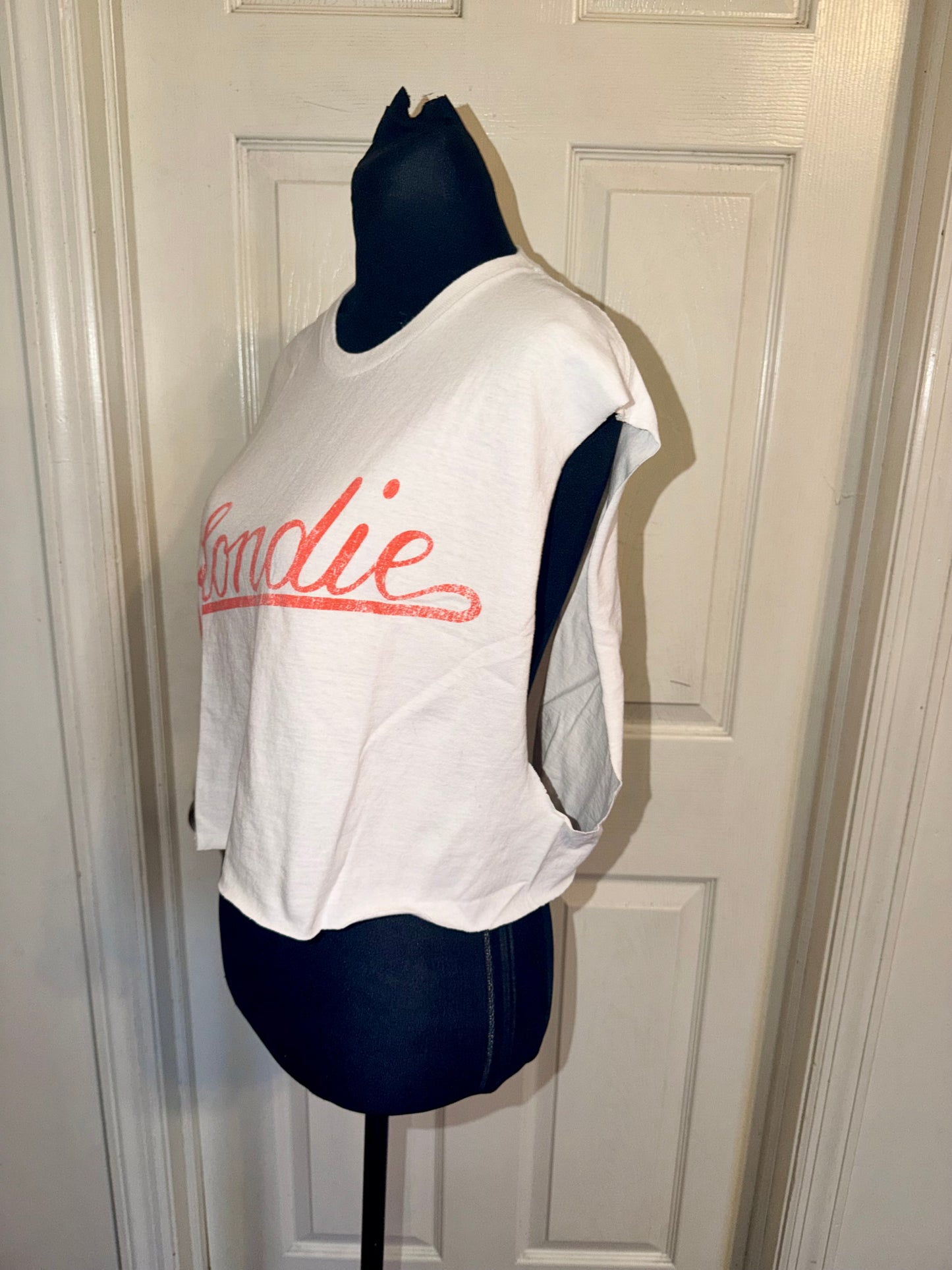 Blondie Oversized Distressed Cropped Tank