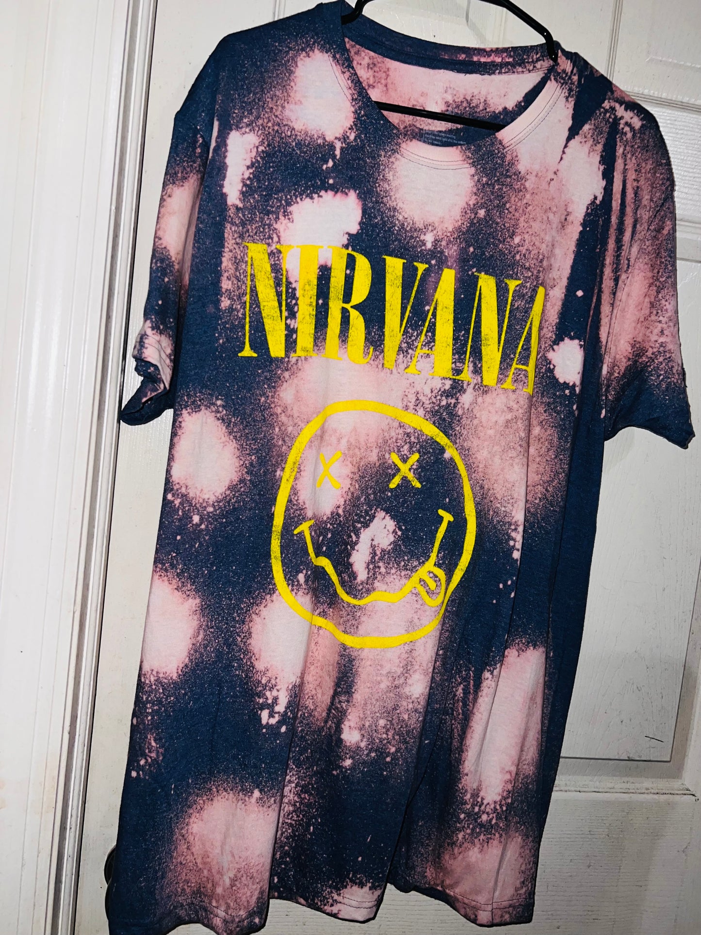 Nirvana Oversized Distressed Bleach Tee