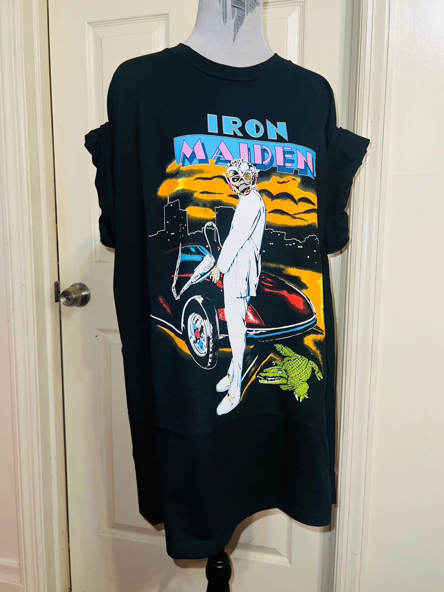 Iron Maiden Double Sided Oversized Distressed Tee