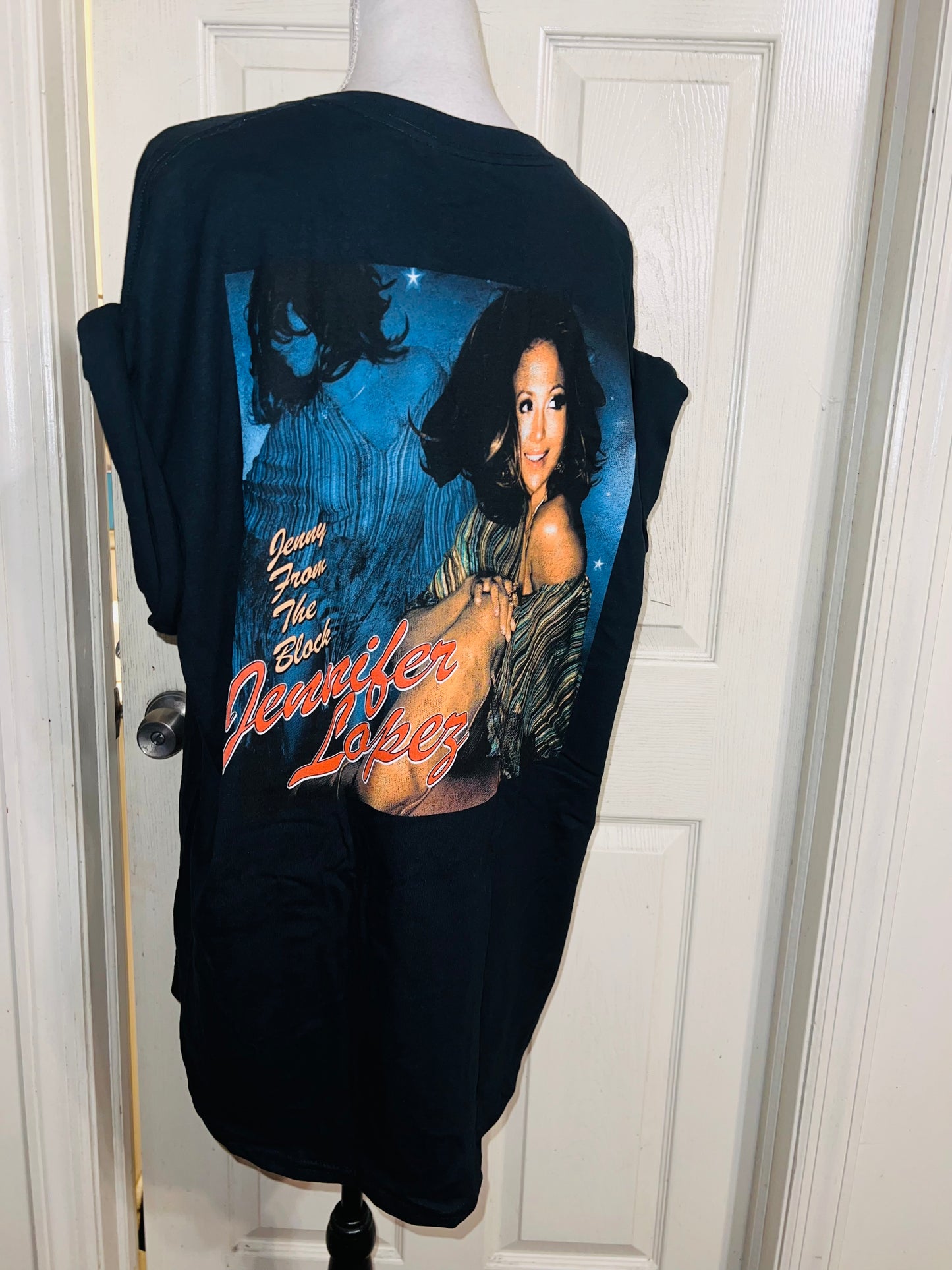 Jennifer Lopez Double Sided Vintage Style Distressed Tee