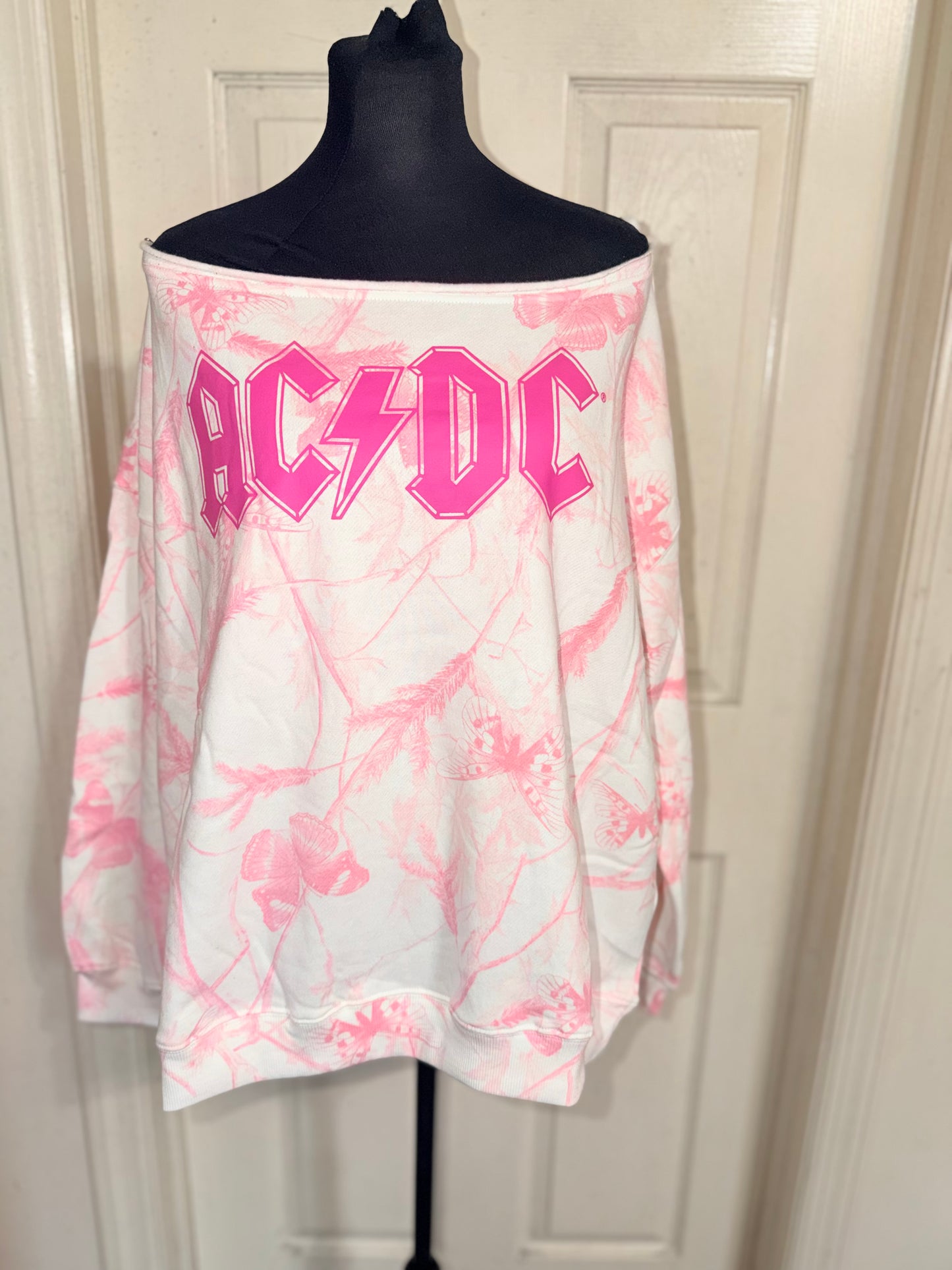 AC/DC OFTS Oversized Distressed Sweatshirt