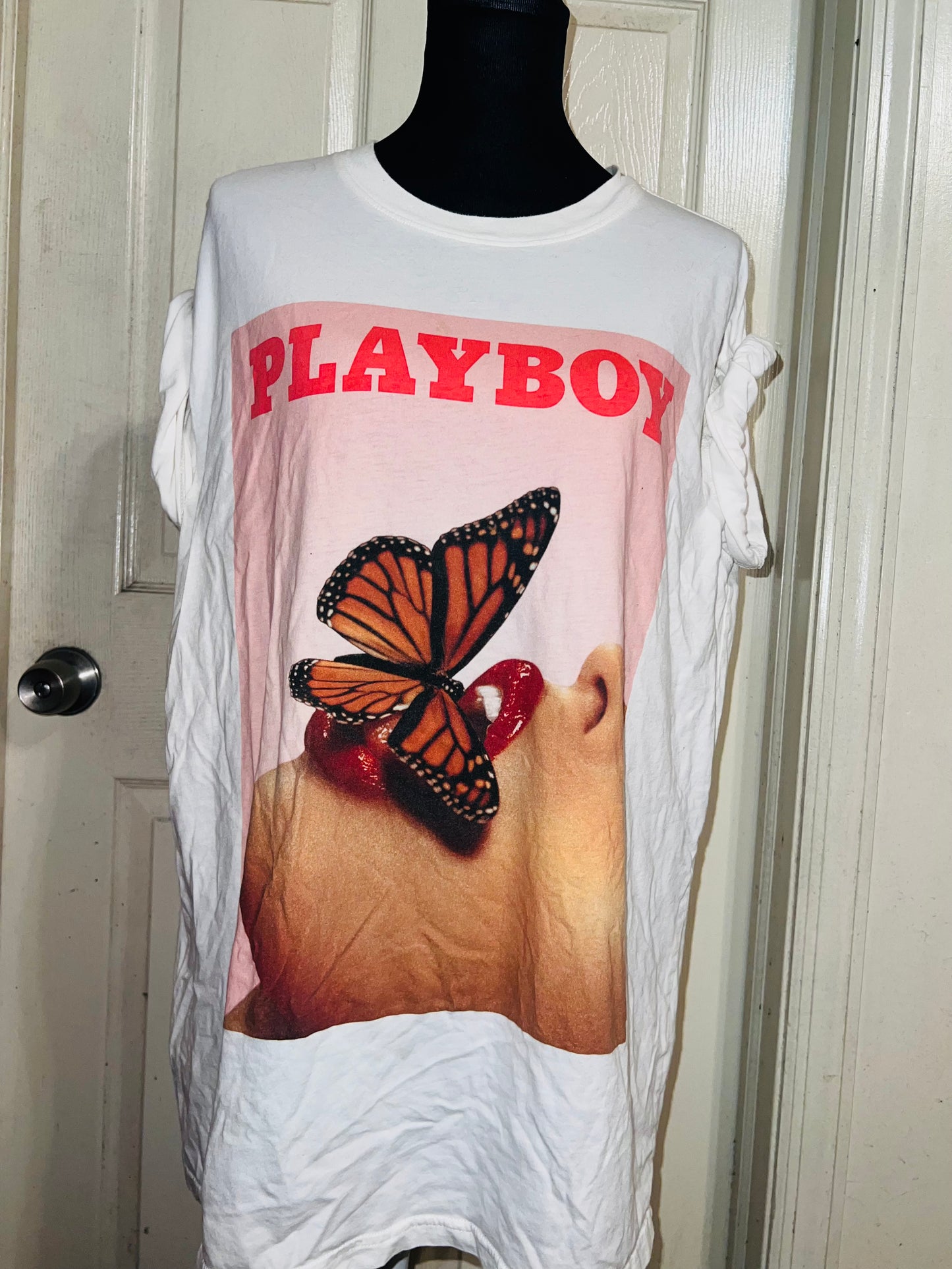 Playboy Oversized Distressed Tee