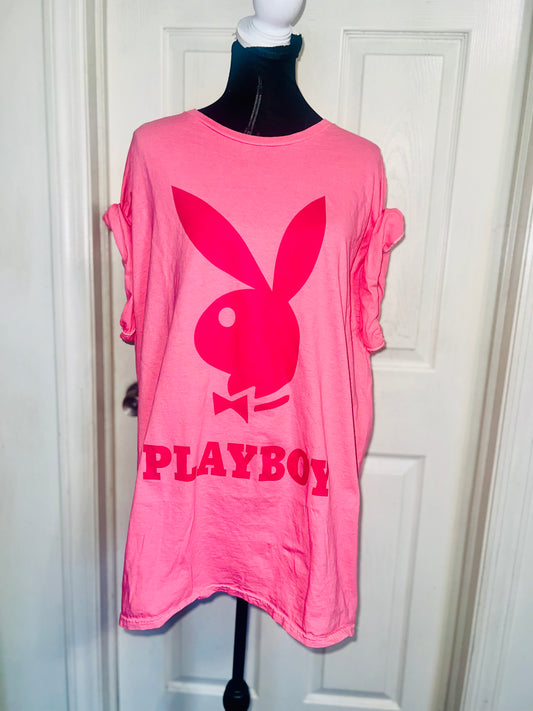 Playboy Oversized Distressed Tee