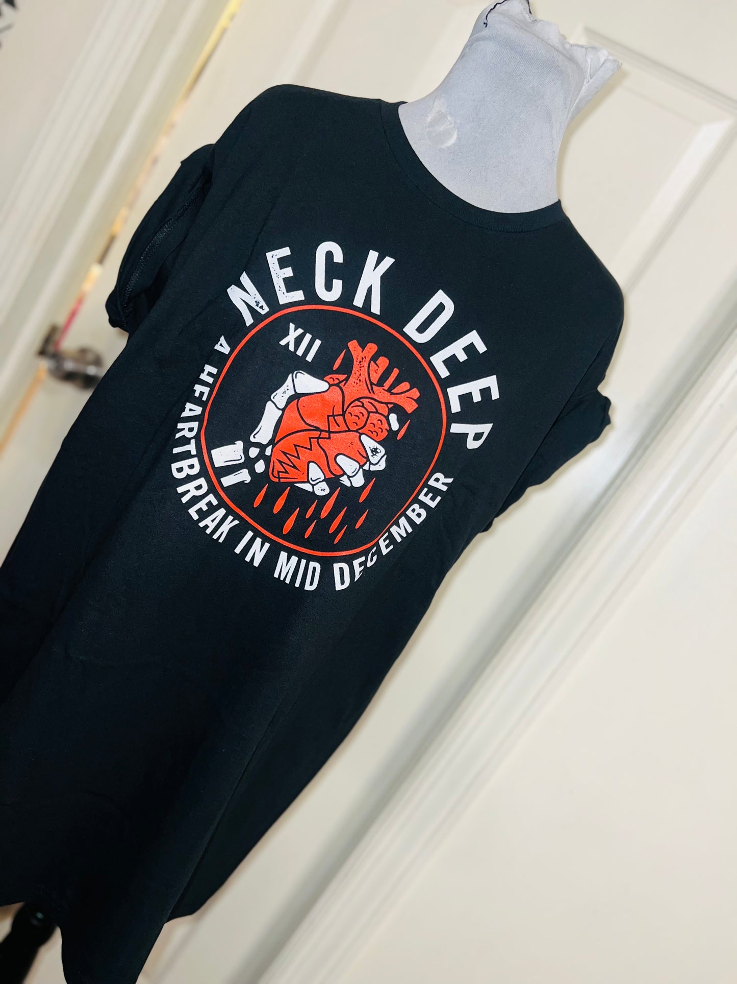 Neck Deep Oversized Distressed Tee