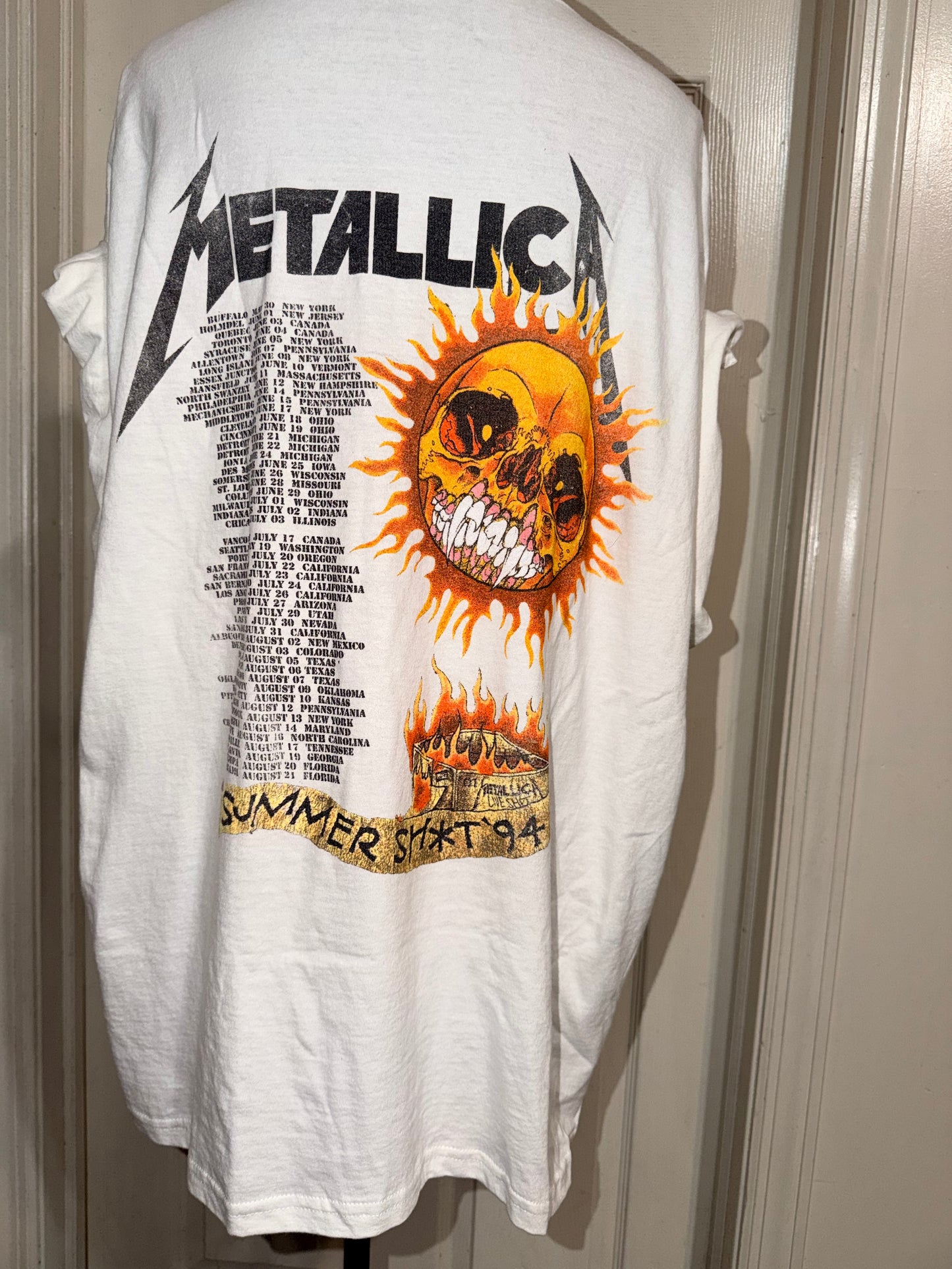 Metallica Double Sided Oversized Distressed Tee