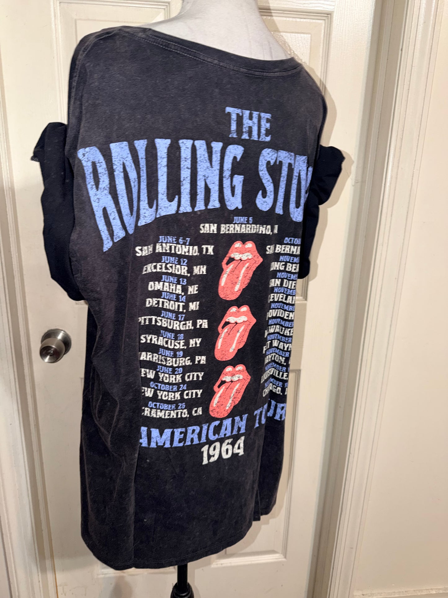 The Rolling Stones Double Sided Oversized Distressed Tee