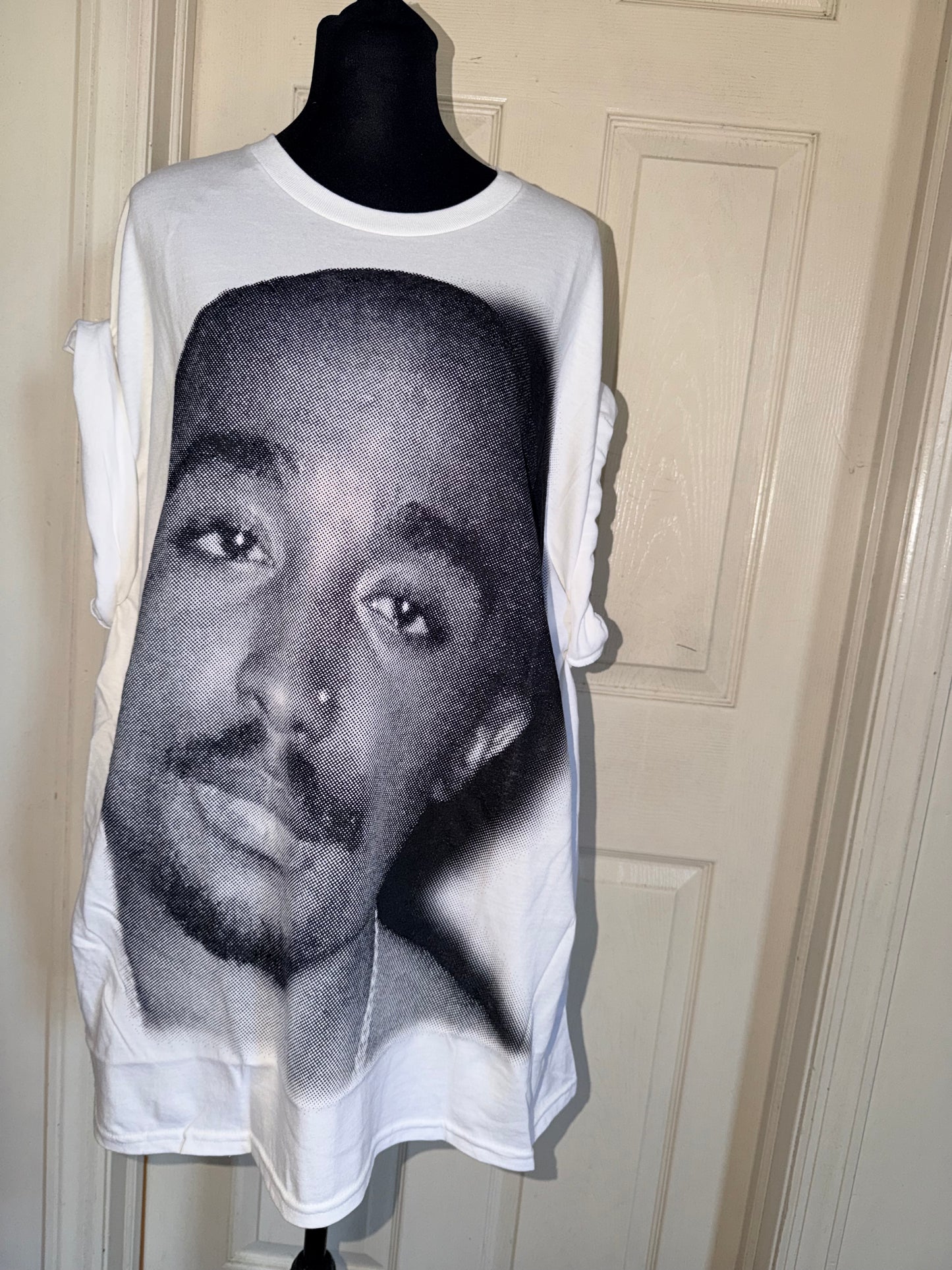 Tupac Double Sided Oversized Distressed Tee