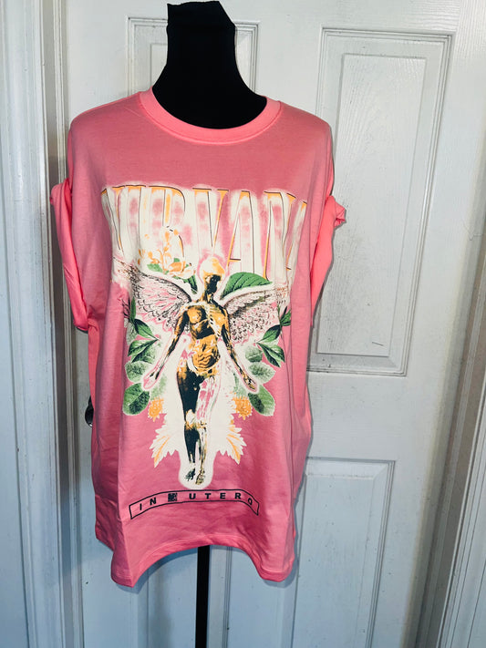 Nirvana Oversized Distressed Tee