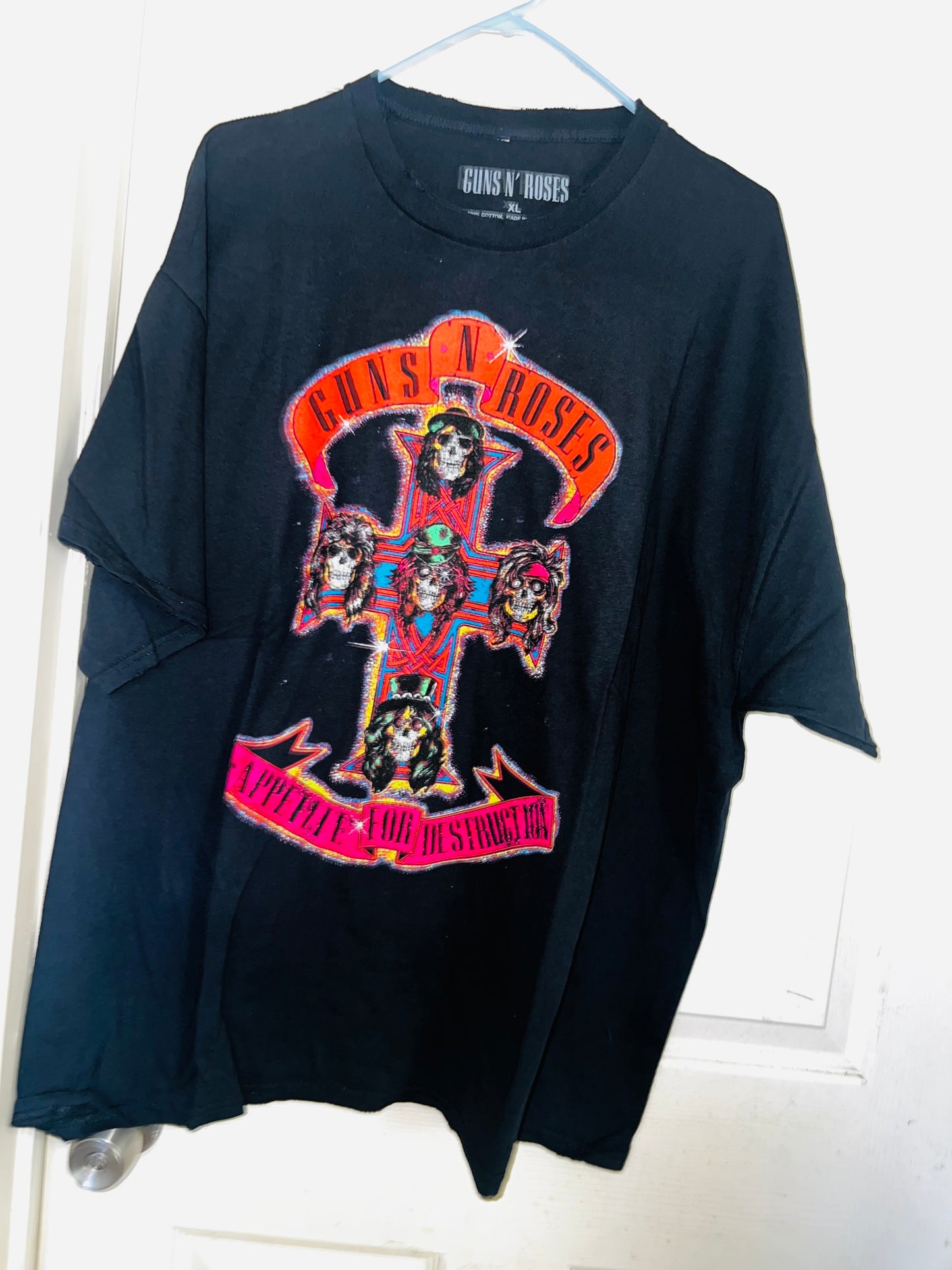 Guns n Roses Cross Oversized Distressed Tee