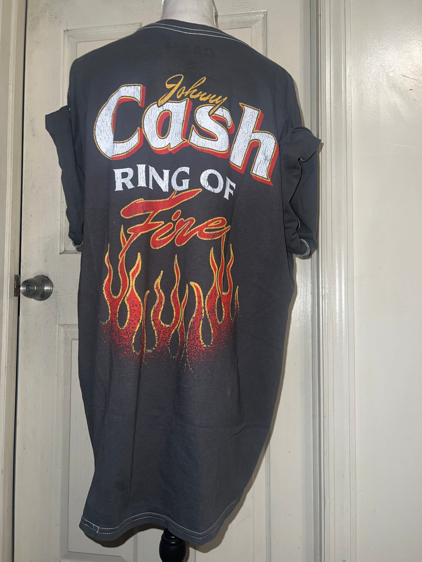 Johnny Cash Double Sided Oversized Distressed Tee