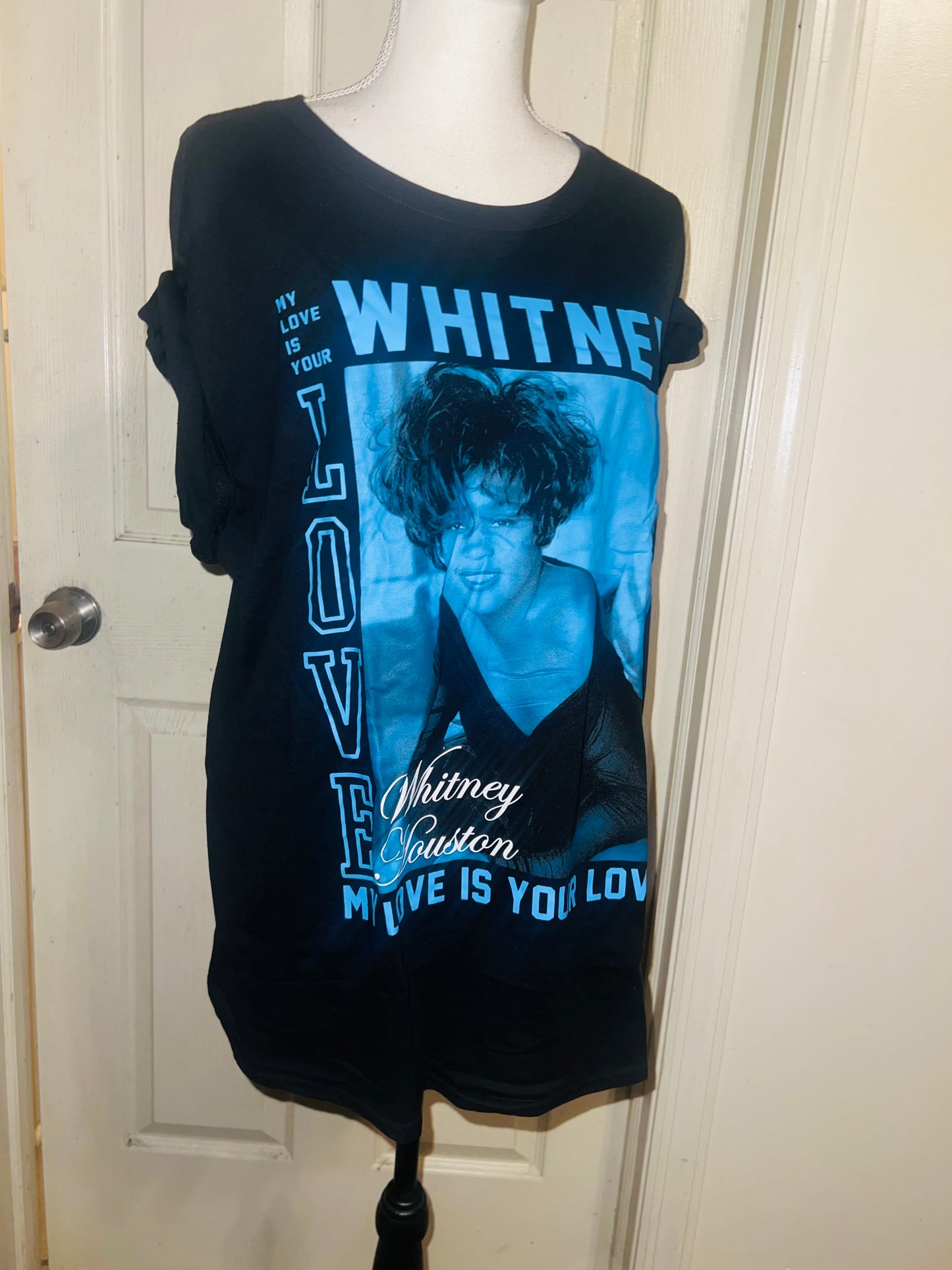 Whitney Houston Oversized Distressed Tee